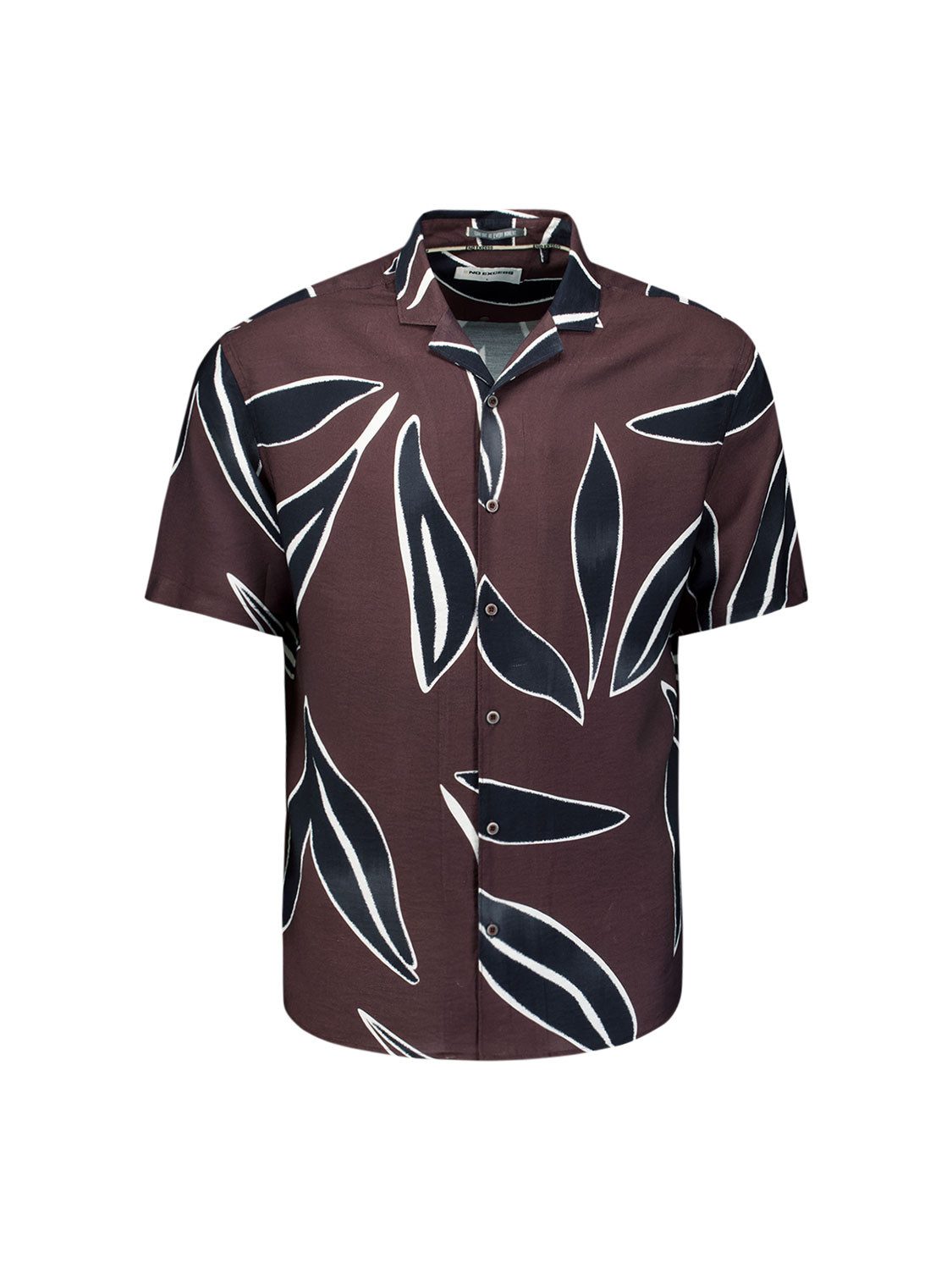 NO EXCESS Kurzarmhemd Shirt Short Sleeve Allover Printed
