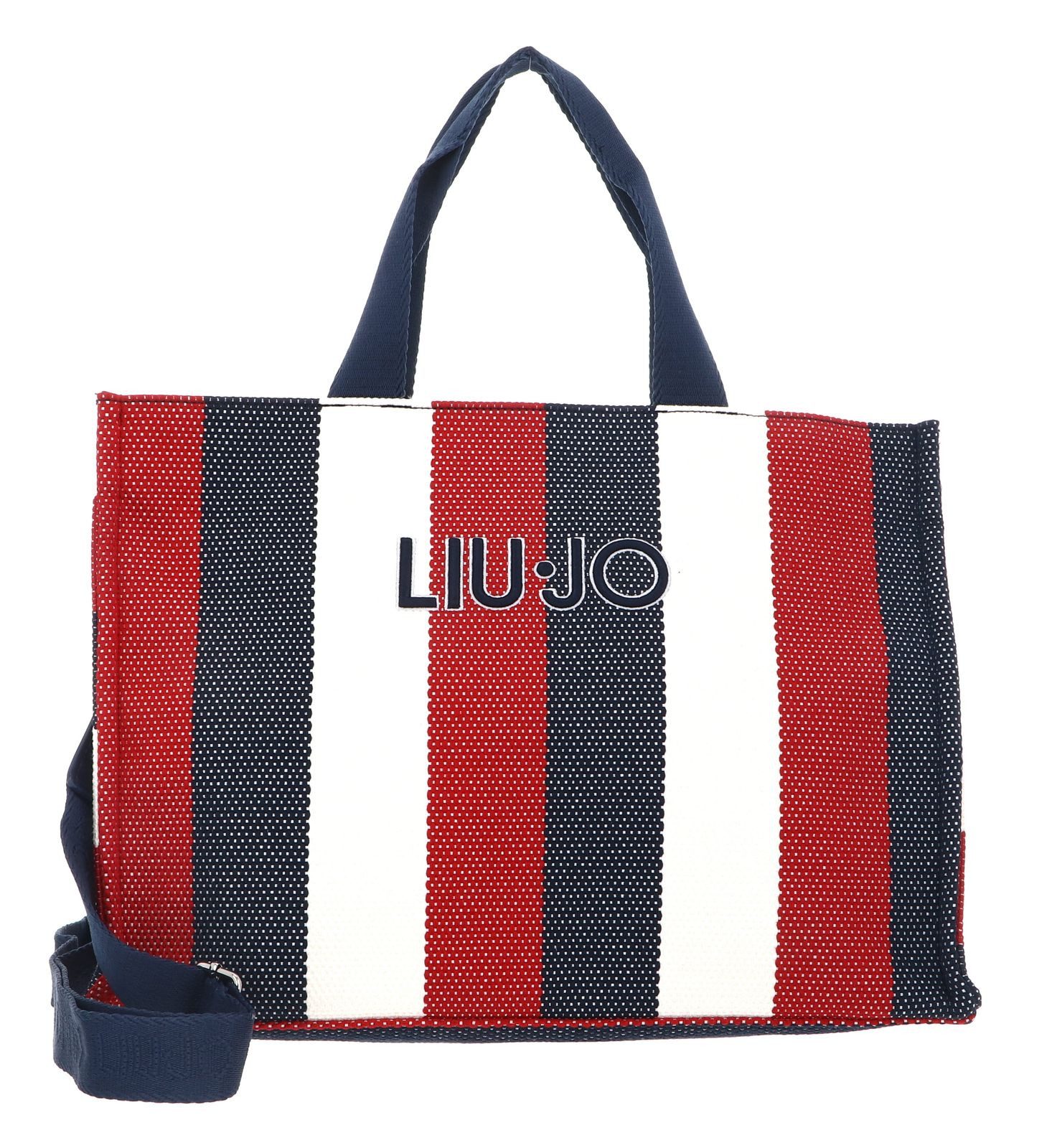 Liu Jo Shopper Tote Bag Striped Canvas