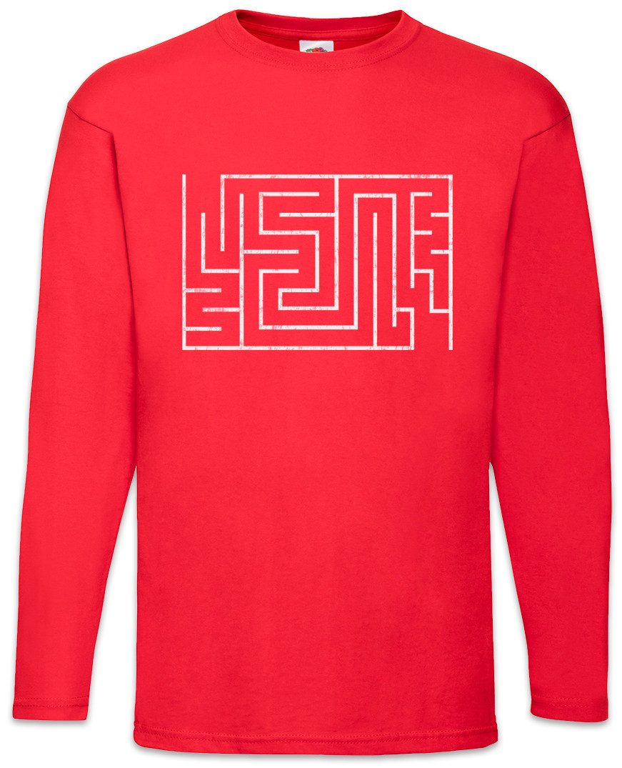 Langarmshirt Maze II Langarm T-Shirt Labyrinth Esoterik Mystik Spirale Hypnose