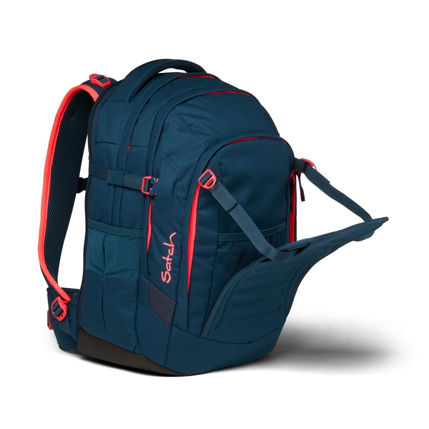 Satch Schulranzen Schulrucksack-Set MATCH Pink Phantom 2-teilig (2-teilig), Laptop-Fach, Your-Size-System, Schulranzen