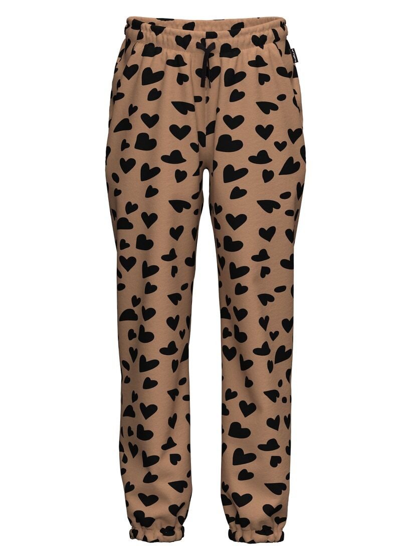 Trigema Jerseyhose TRIGEMA Jogginghose mit Kordelzug und Herzmuster (1-tlg)