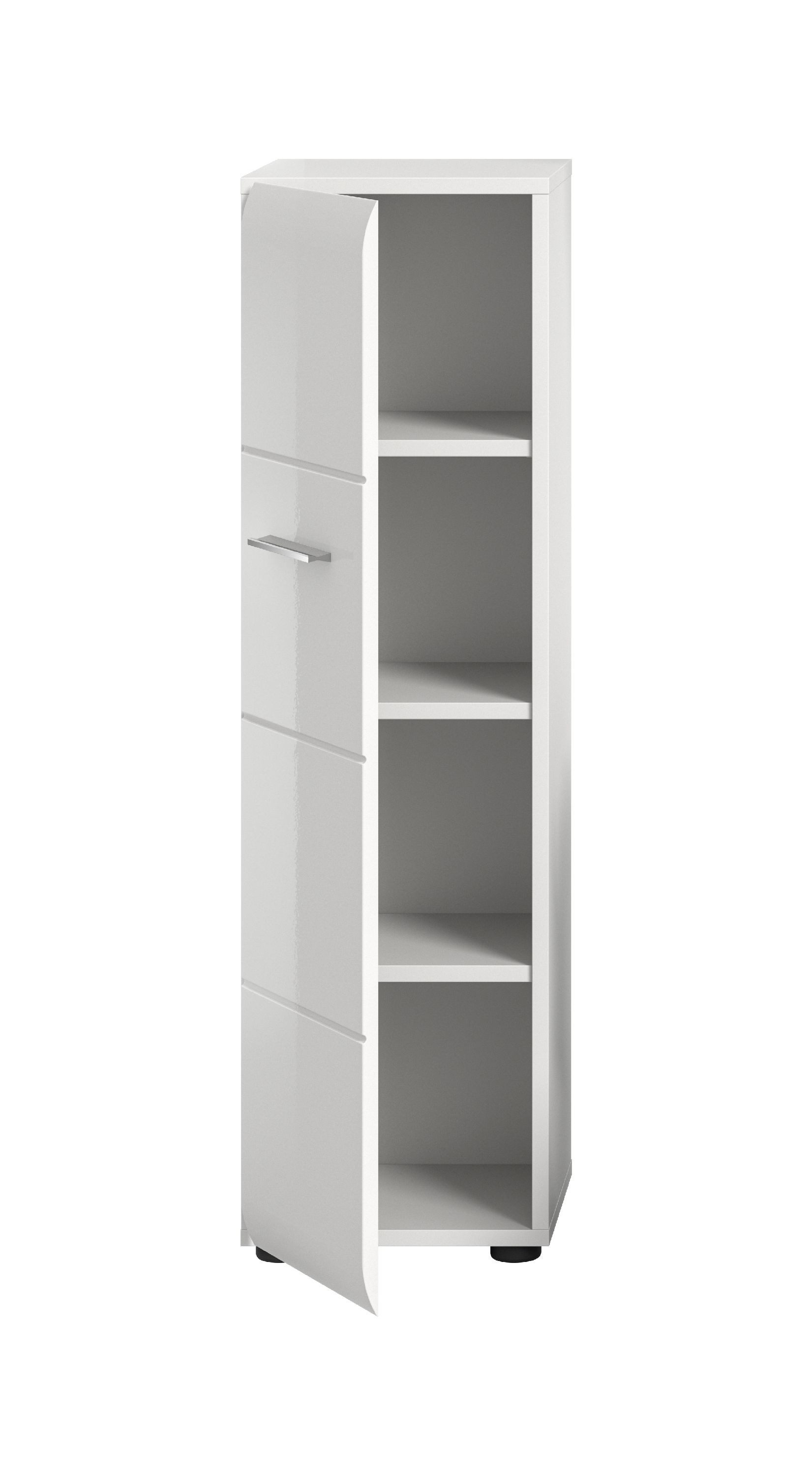 xonox.home Stauraumschrank weiß Nachbildung Melamin beschichtet modern 30x106x30 cm