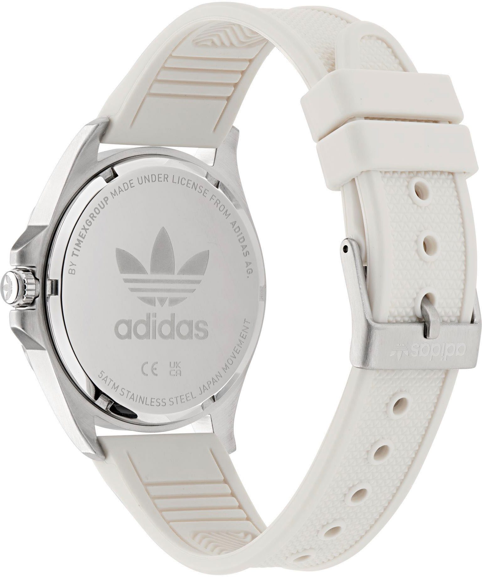 adidas Originals Quarzuhr ORIGINALS ICONIC ONE AOFH250022I, Armbanduhr,Herrenuhr,Damenuhr,Silikonarmband,wasserabweisend bis 5 bar