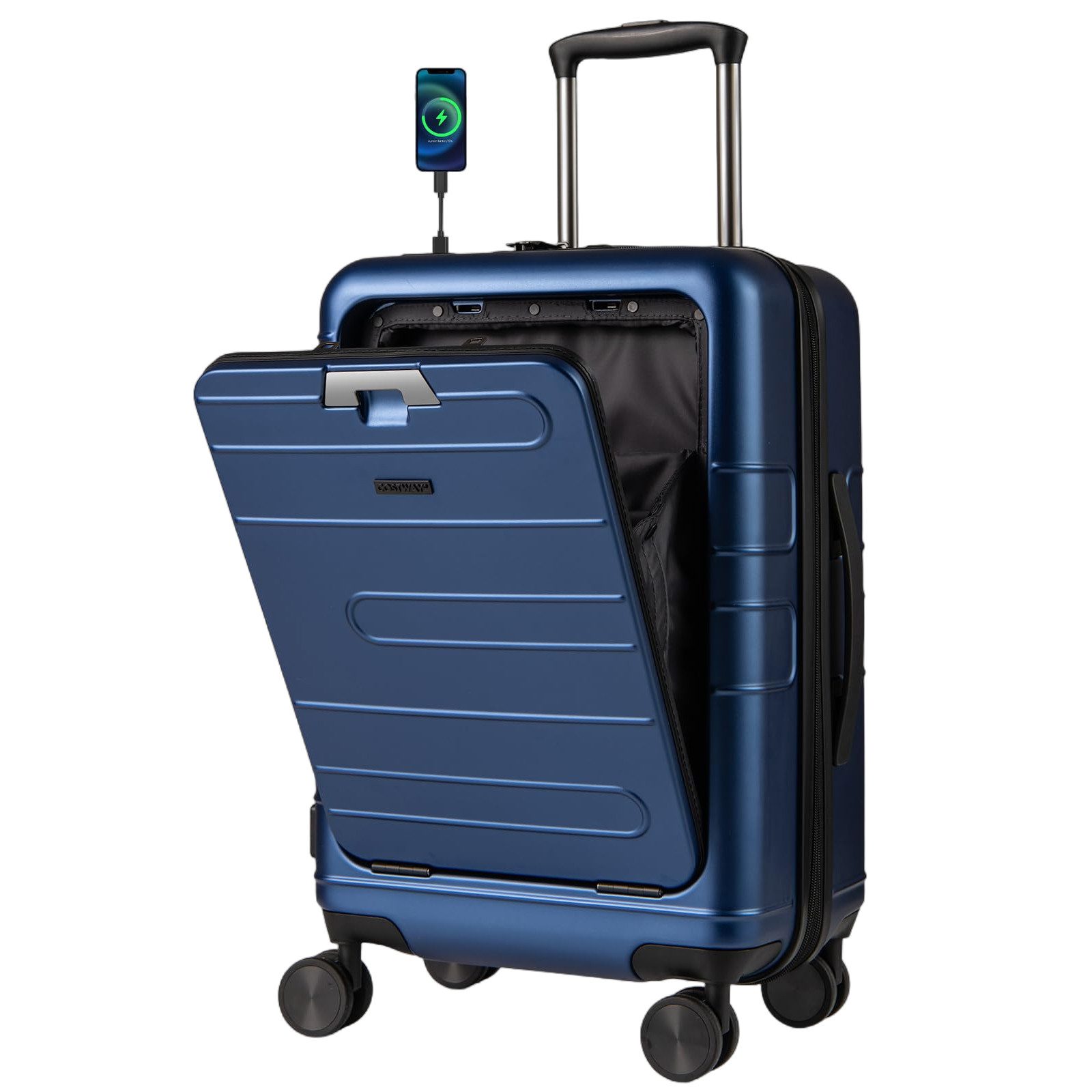COSTWAY Hartschalen-Trolley 40L, 4 Rollen, mit günstig online kaufen