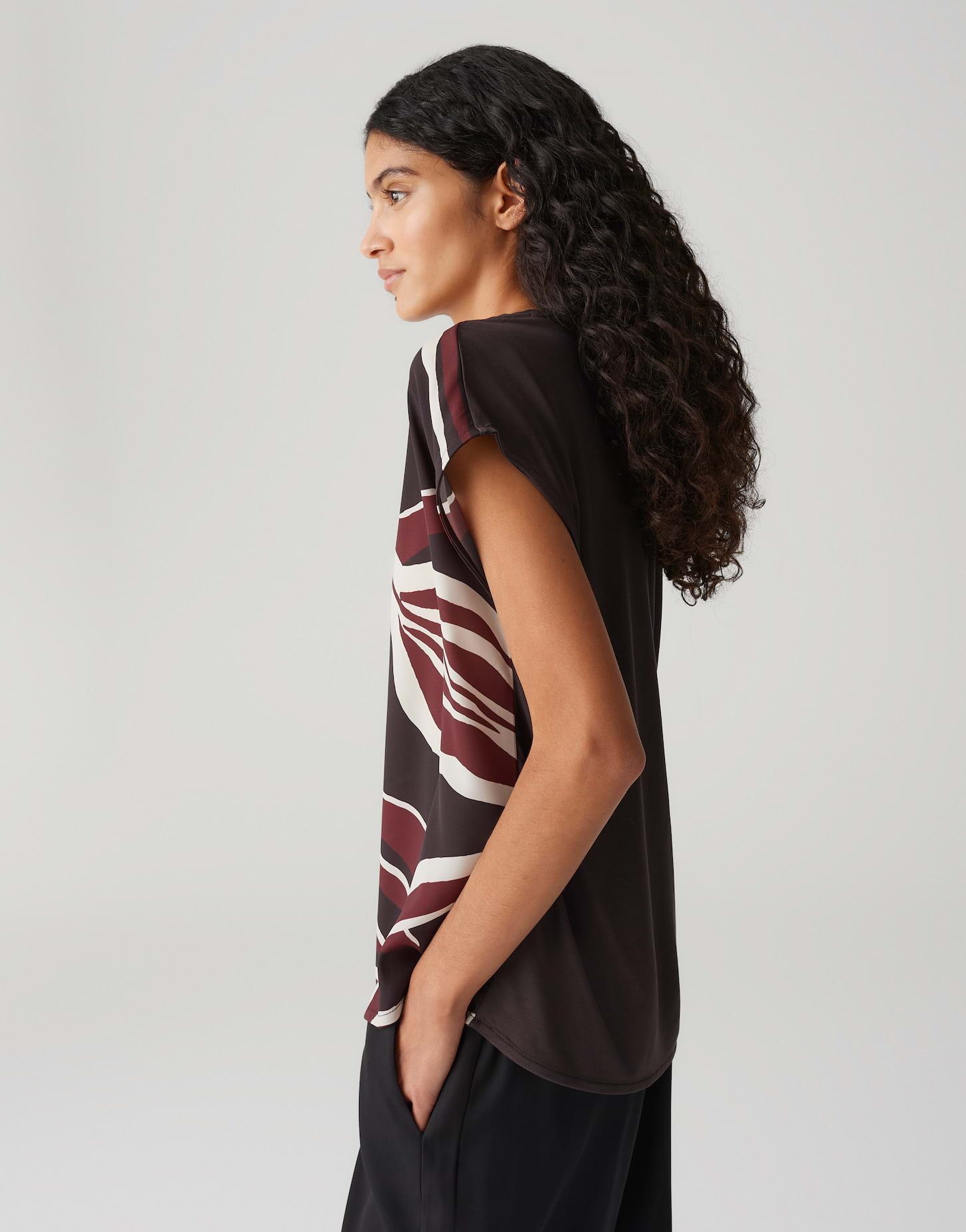 OPUS Print-Shirt SOPIKA PRINT Regular aus fließendem Materialmix
