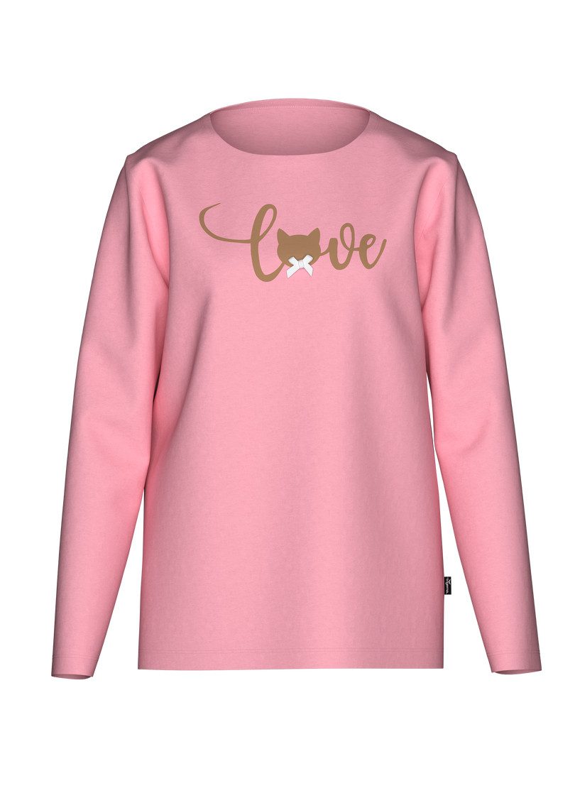 Trigema Schlafanzug TRIGEMA Pyjama-Oberteil mit Cat Love-Print (1 tlg) günstig online kaufen