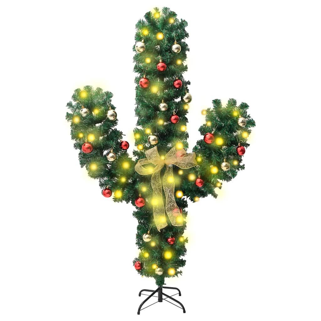 vidaXL LED Baum Weihnachtsdeko Kaktus mit Ständer und LED Grün 180 cm PVC. € 93,99
