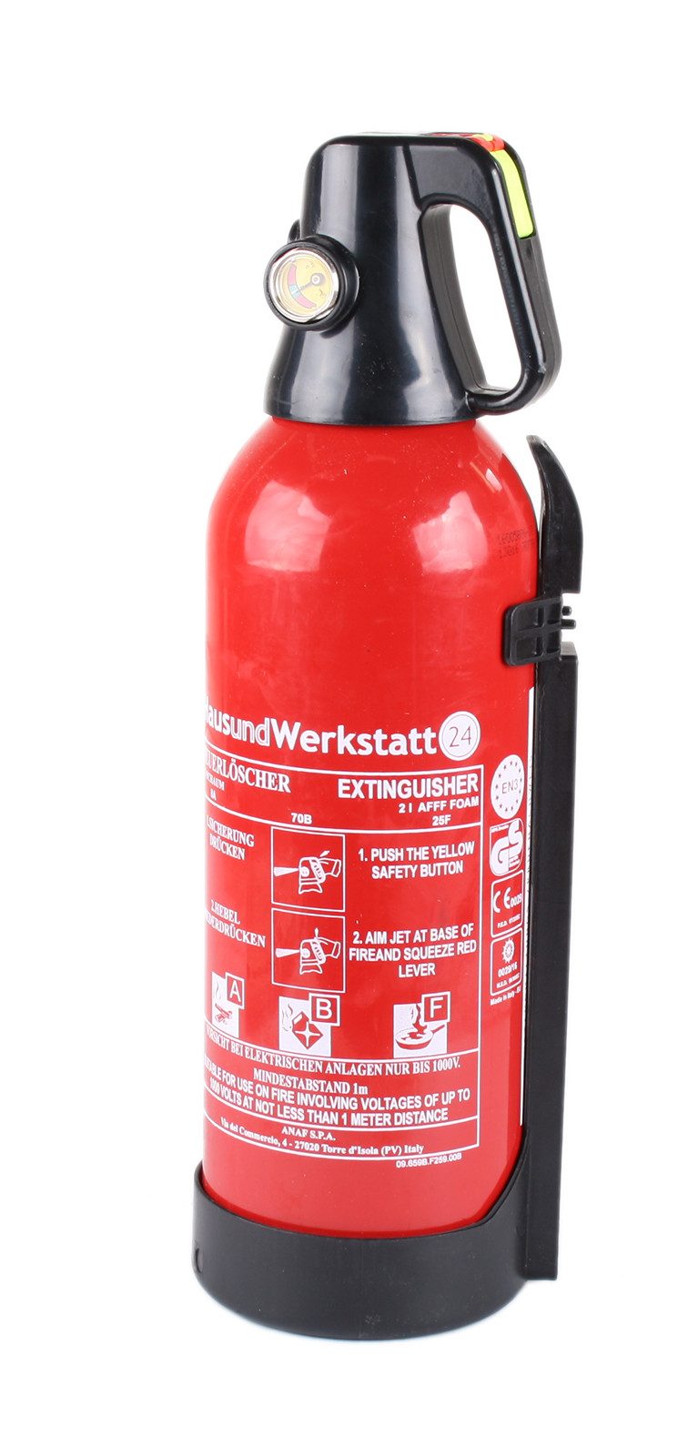 EXDINGER Schaum-Feuerlöscher Aluminium Fettbrandlöscher 8A 70B 25F 'Laura' 2 l, Dauerdruck, ABF-Schaum, (2-St) Dauerdrucklöscher