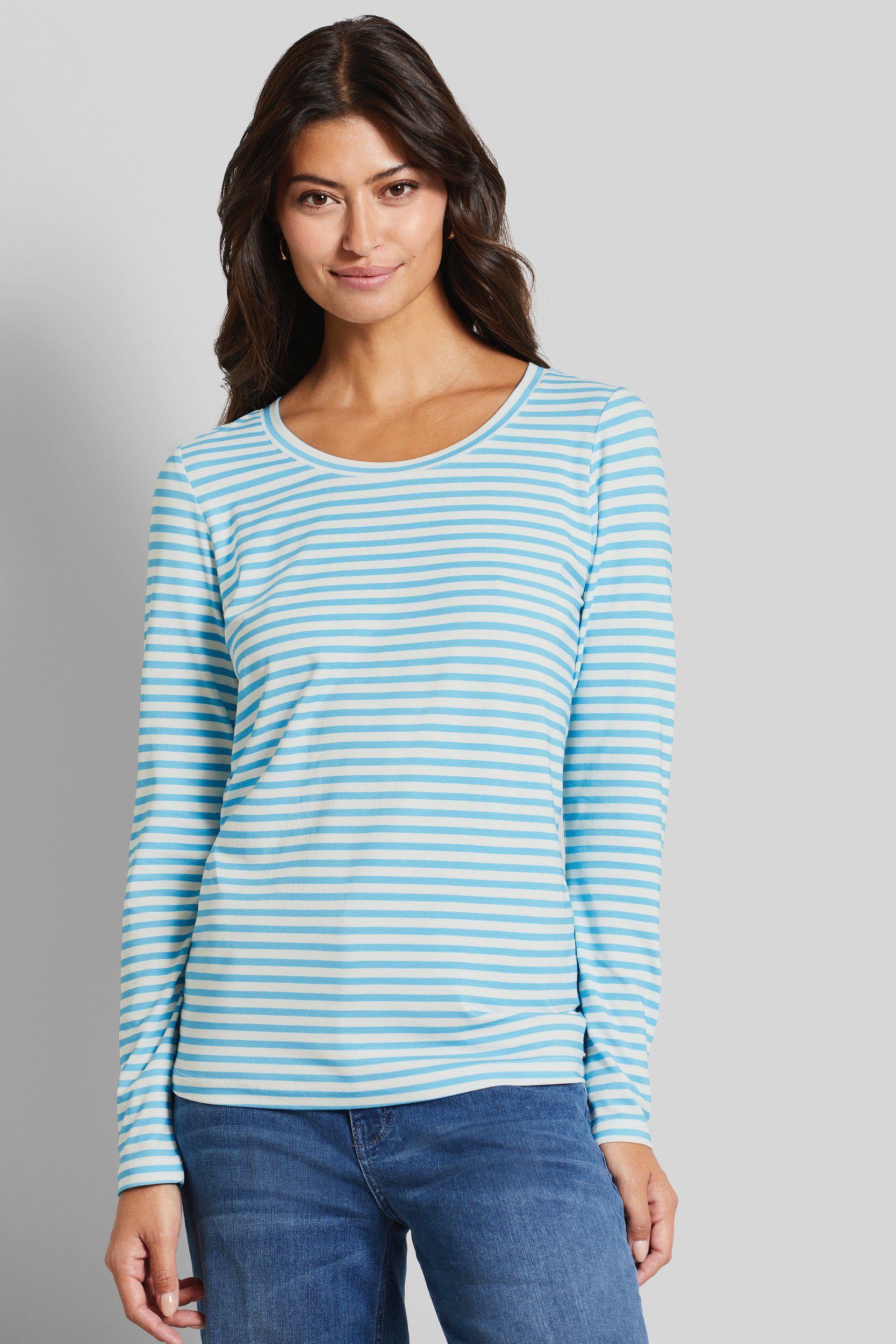 bugatti Langarmshirt mit Streifen