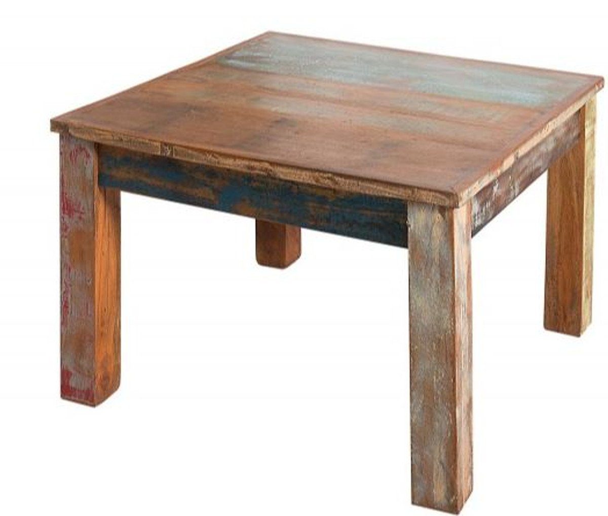 Casa Padrino Couchtisch Designer Massivholz Couchtisch Bunt 60 x H. 45 cm - Massivholz - Salon Tisch
