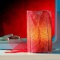 JOKA international LED-Kerze »Flammenlose Echtwachskerze Made by Nature, beklebt mit echten Blättern in rot«, Bild 1