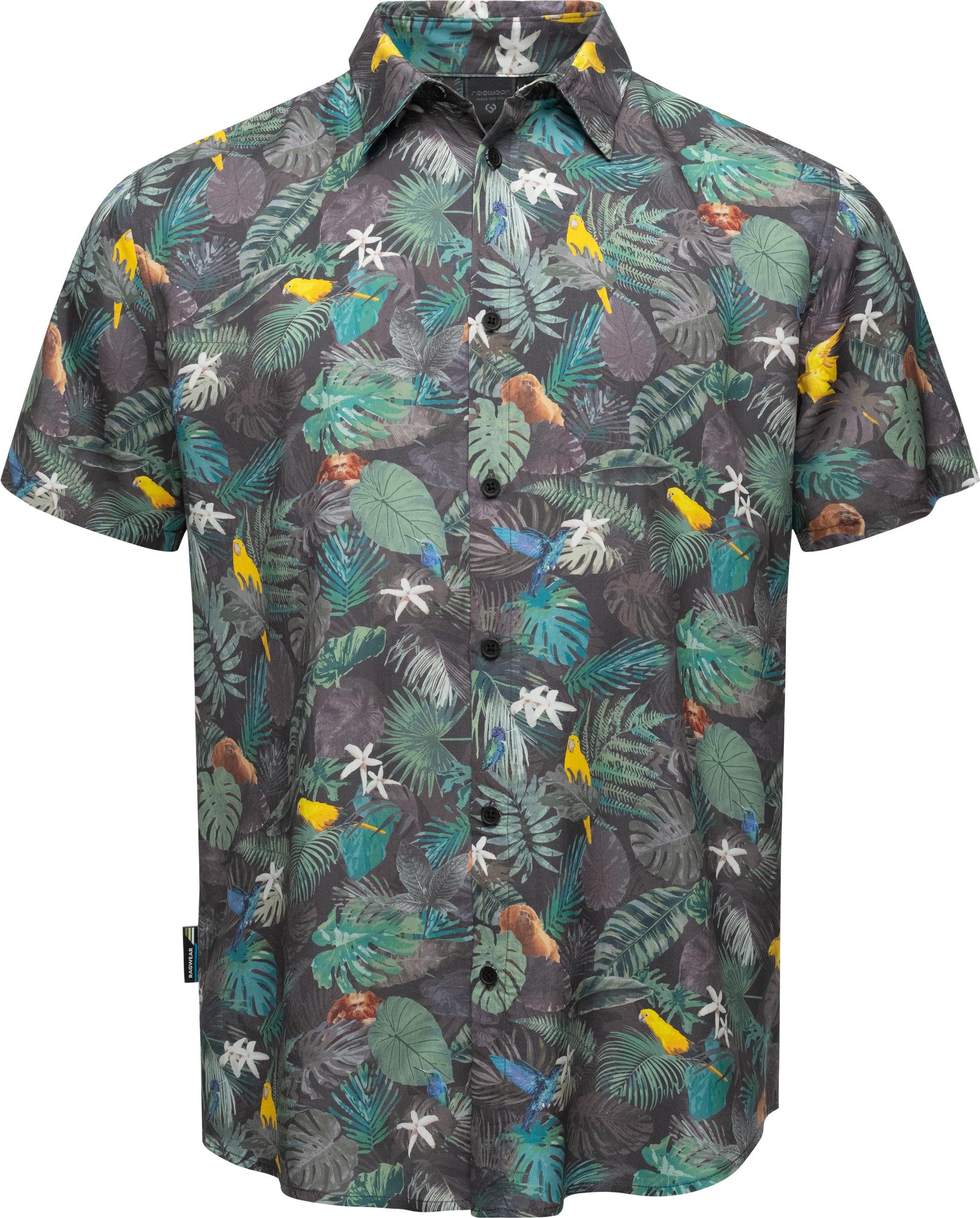 Ragwear Hawaiihemd Omerro Sommerliches Herren Hemd mit hawaiianischem Print