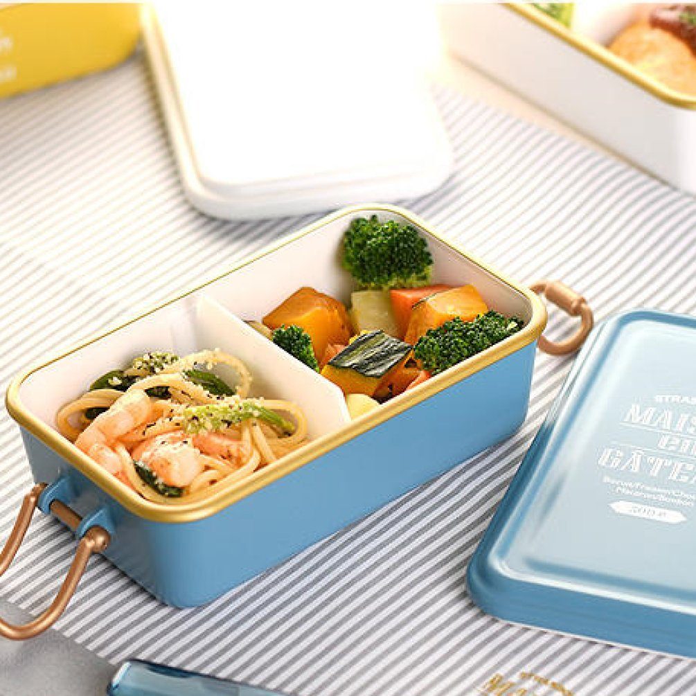 Creliv Lunchbox Auslaufsichere Frei, Hellblau Box, BPA Kunststoff Bento Lunchbox, Kinder Brotdose