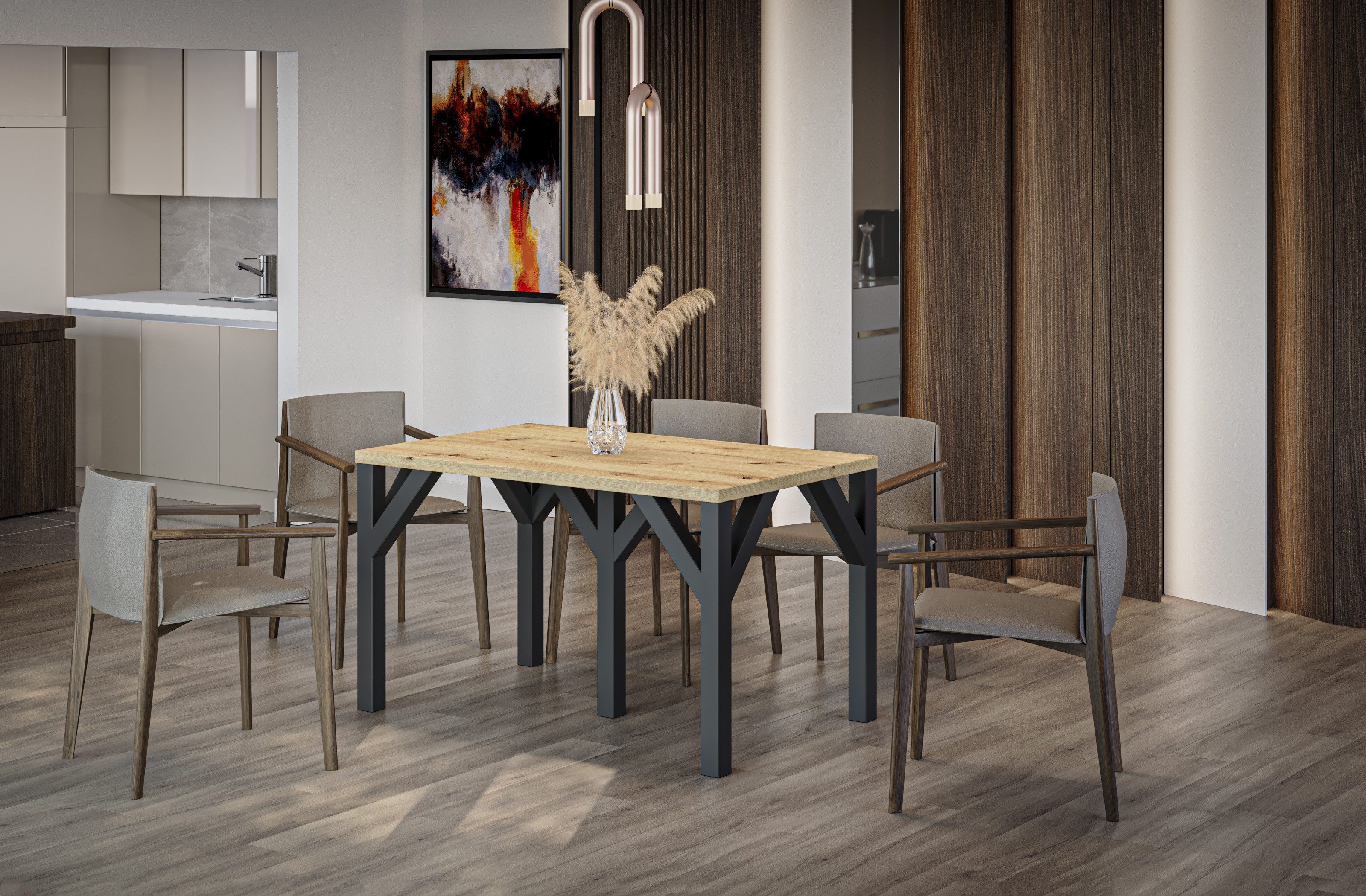 Endo-Moebel Kulissen-Esstisch XXL Dunaj 130-405cm ausziehbar erweiterbar ex günstig online kaufen