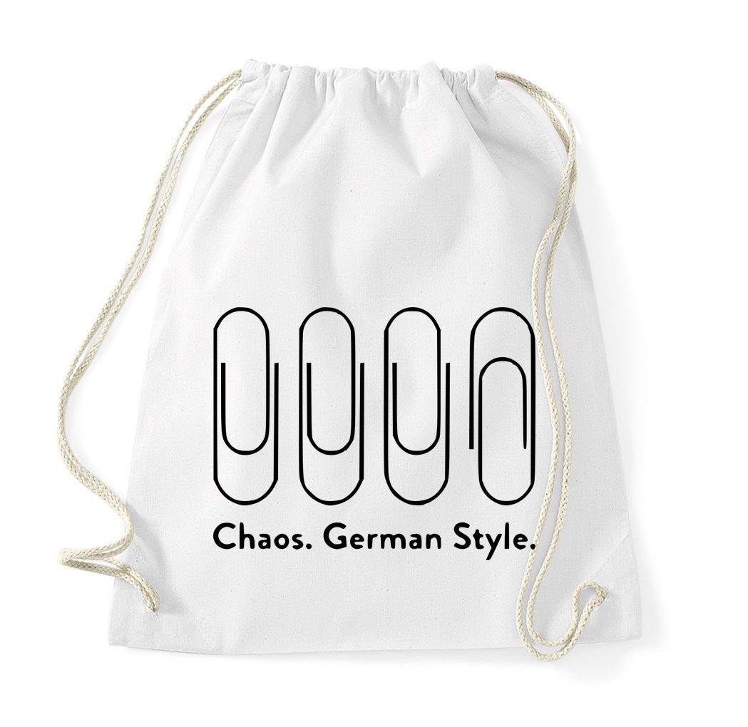 Youth Designz Turnbeutel Chaos German Style Baumwoll Tasche Turnbeutel, mit modischem Print