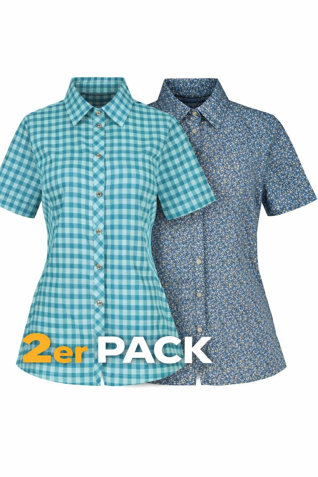 DEPROC Active Hemdbluse SUDBURY V 2er PACK Trekkingbluse, Wanderhemd