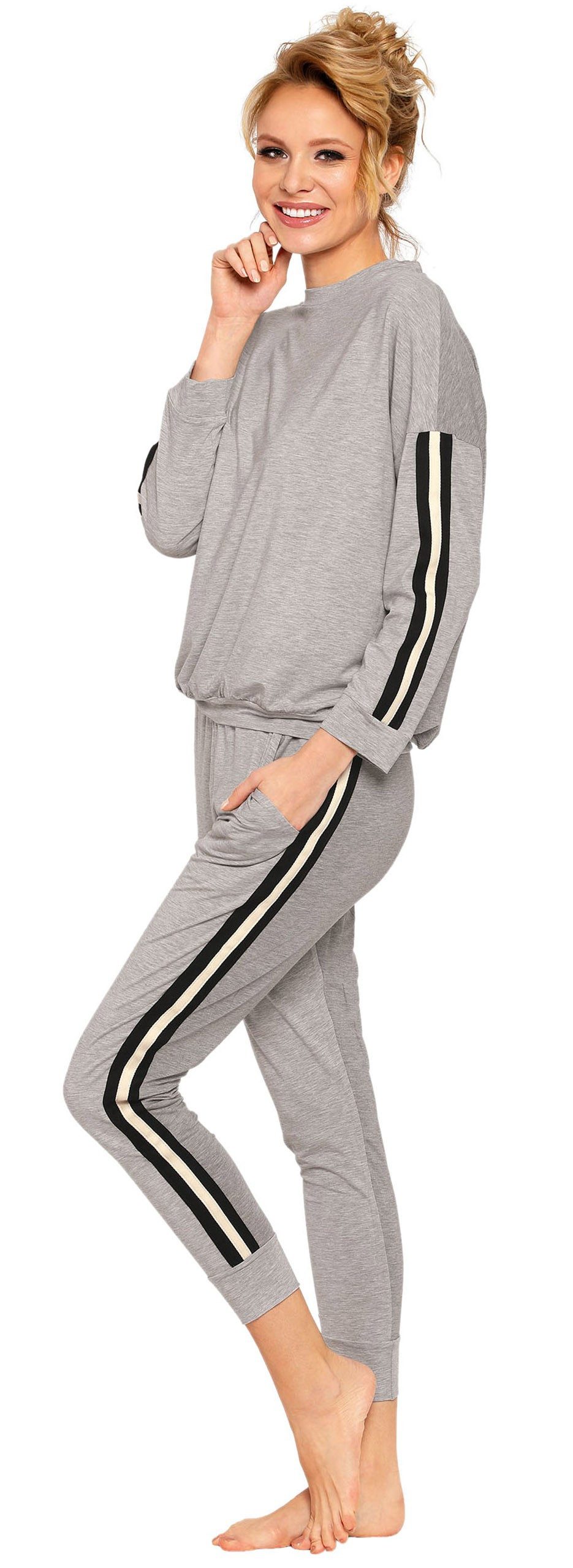 Pyjama Schwarzer, langer PIGEON-Pyjama XL