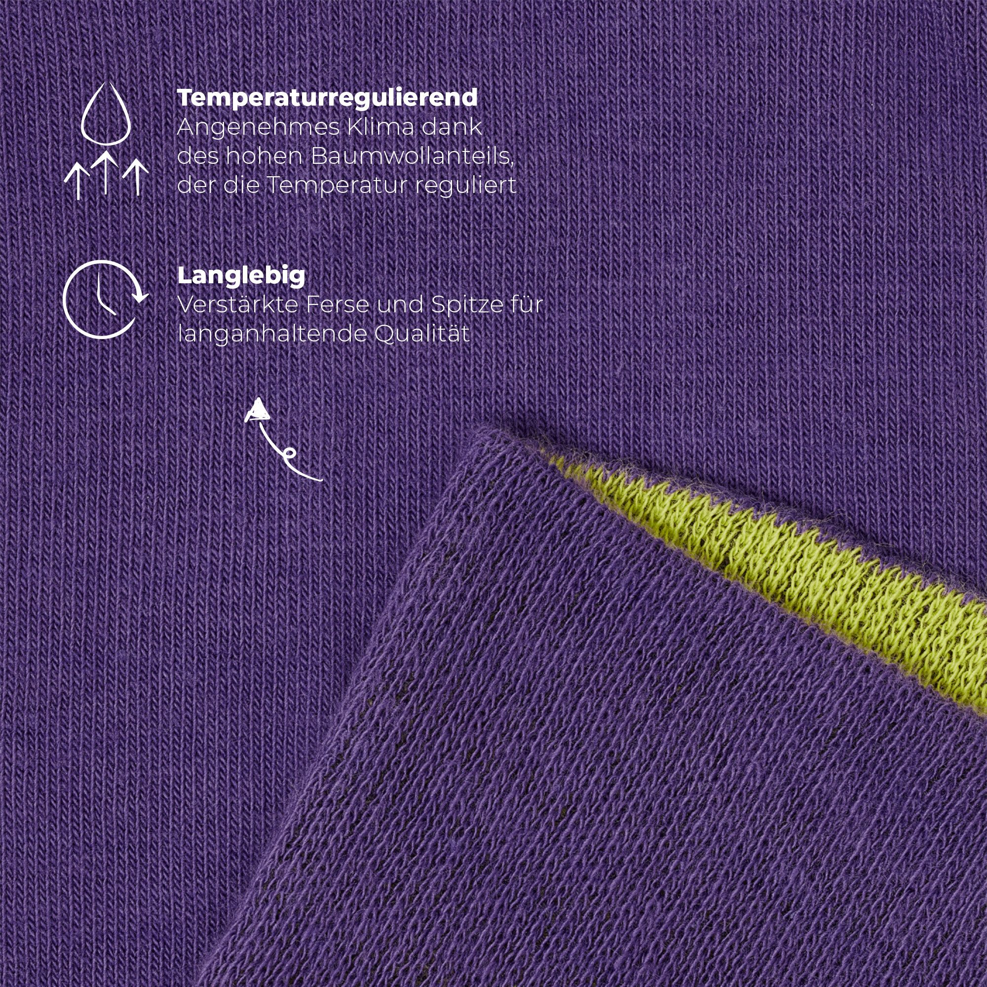 von Jungfeld Socken SIGNATURE Bio-Baumwolle 35-46 Unisex (1-Paar, 1 Paar) Anzugsocken, Bunte lange Socken aus Bio-Baumwolle