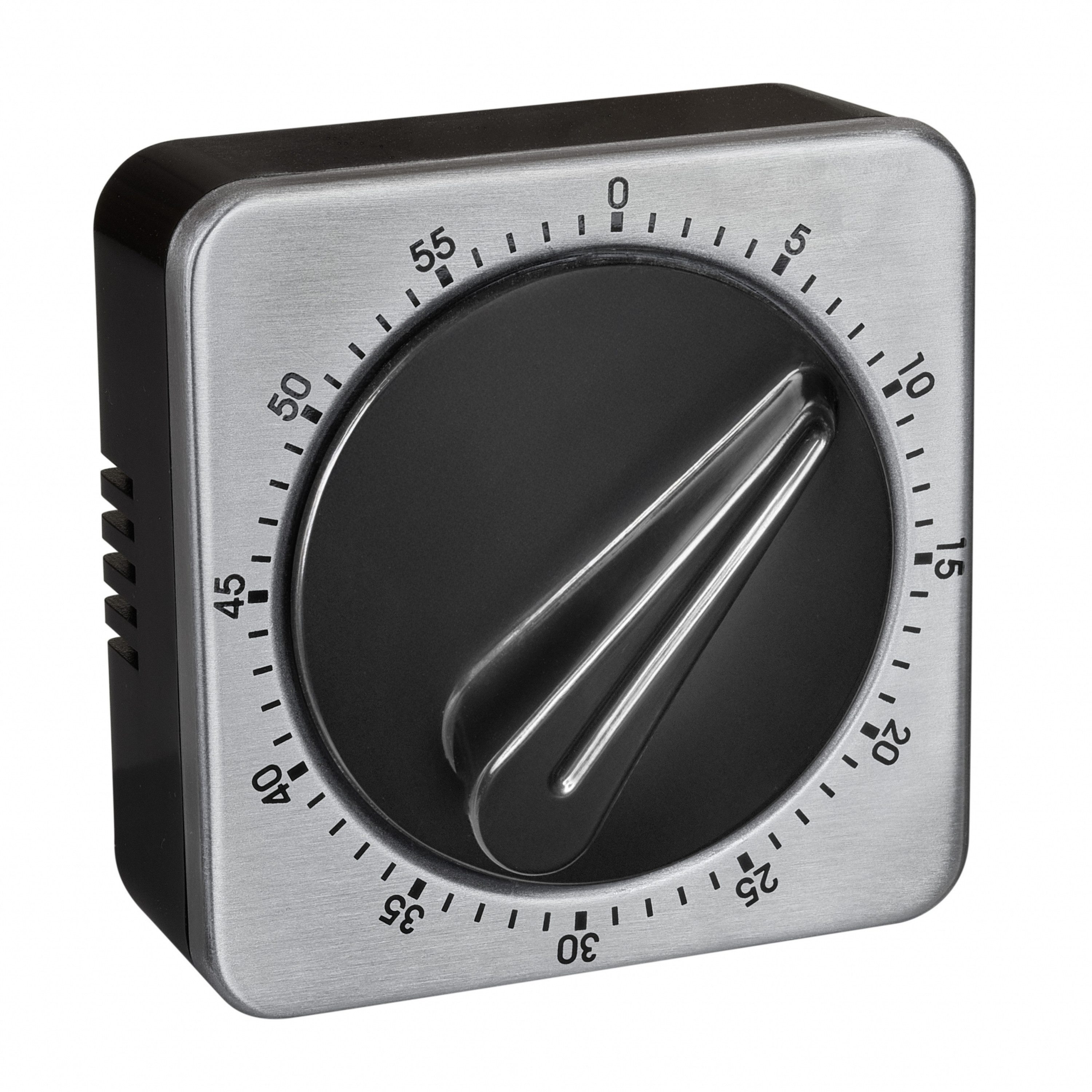 TFA Dostmann Eieruhr 38.1043.01 Analoger Küchen-Timer, Edelstahlfront, bis 60 min