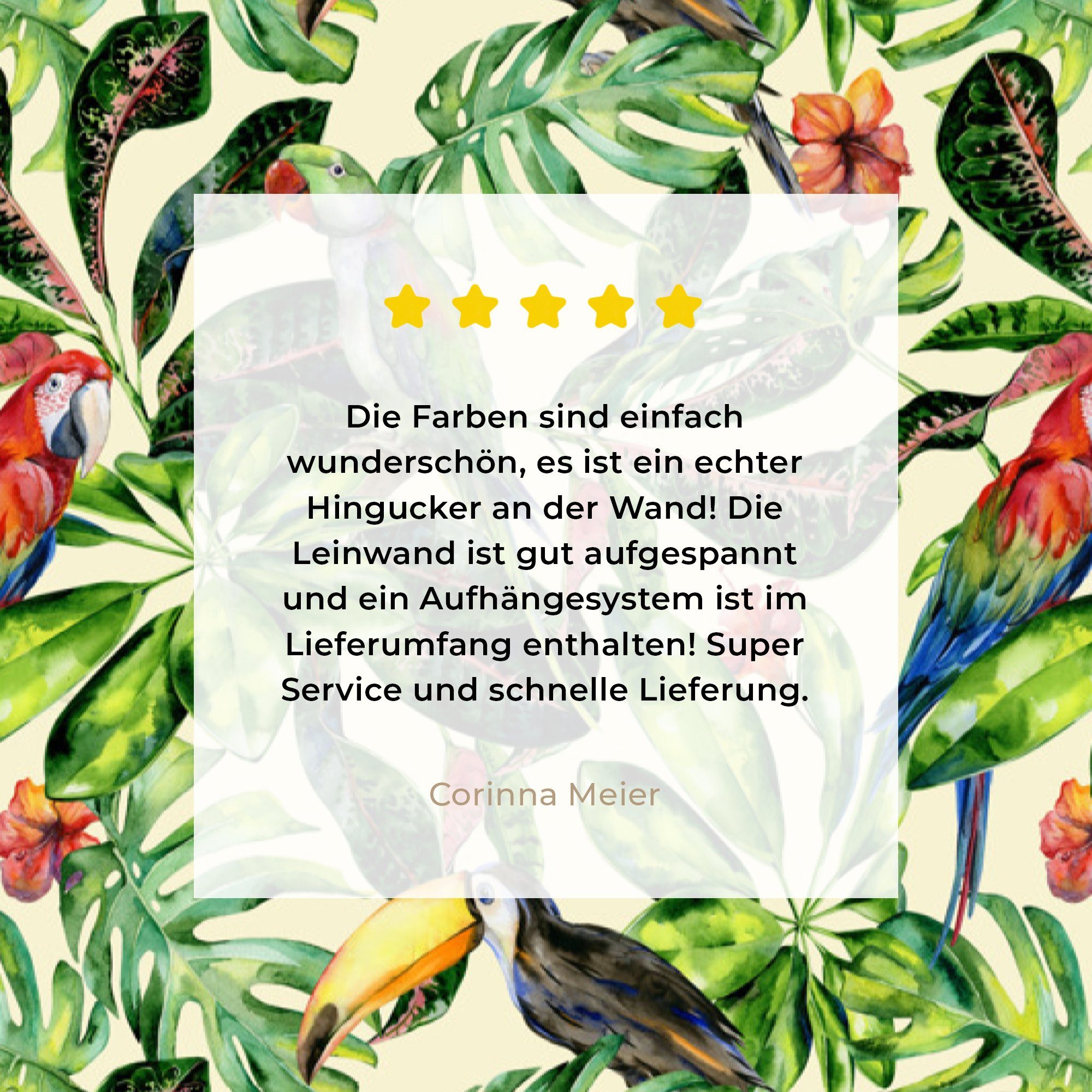 OneMillionCanvasses® Leinwandbild - Vögel, bespannt Leinwandbild cm - Gemälde, (1 fertig 20x30 Hibiskus Zackenaufhänger, St), Blumen inkl