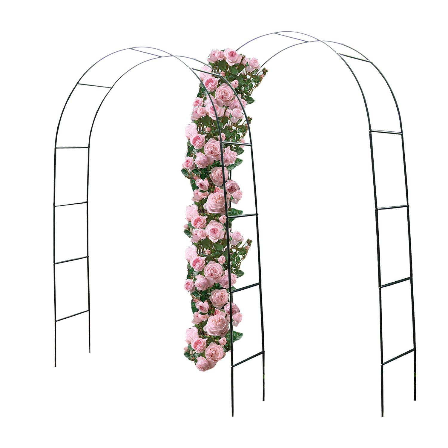 Rosenbogen 2'er Set Rosenbögen 240x140x36cm Metall Pergola Rankhilfe Rankgitter