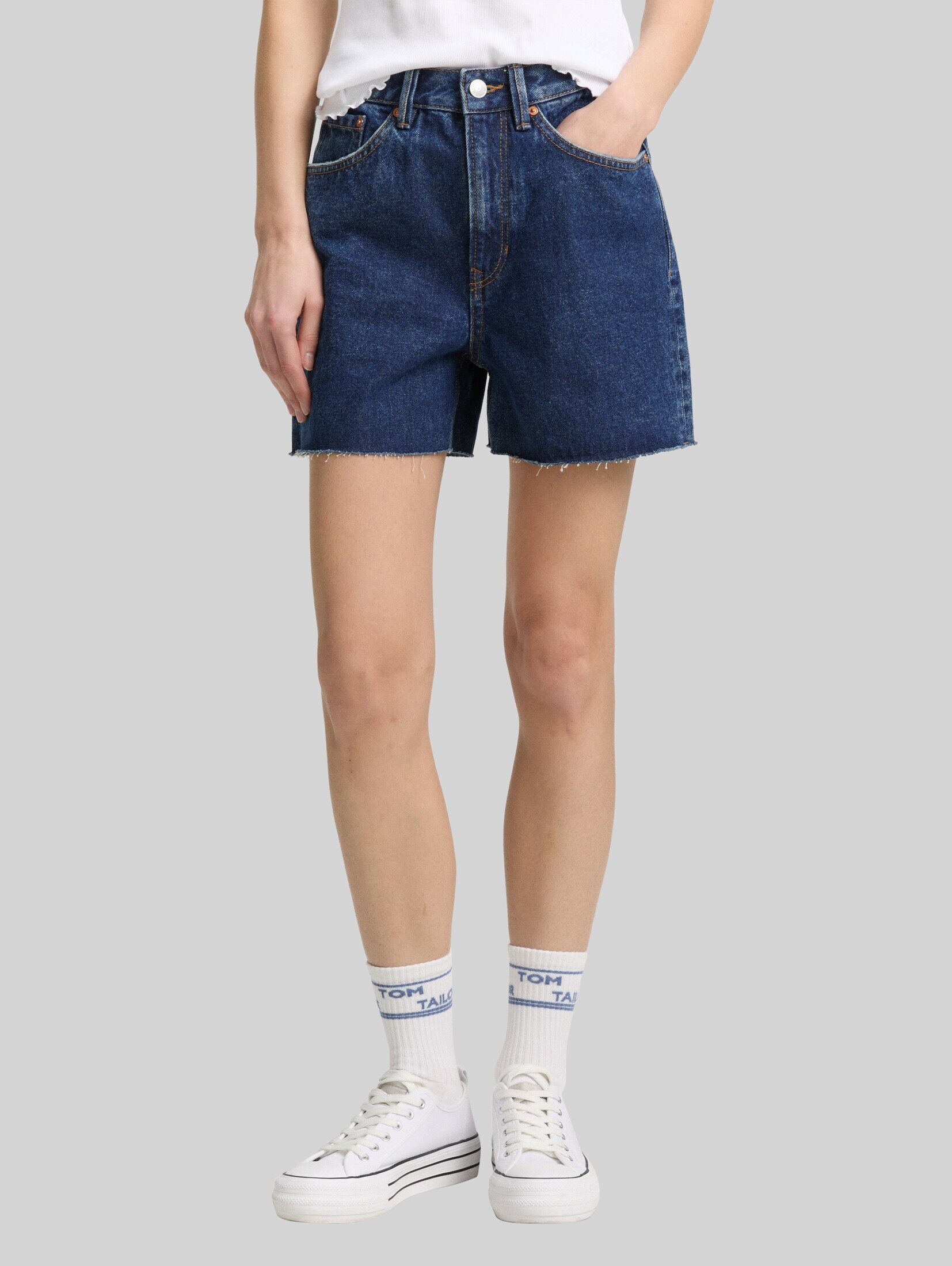 TOM TAILOR Denim Jeansshorts Jeanshosen TTLINLEY MOM Jeans Shorts