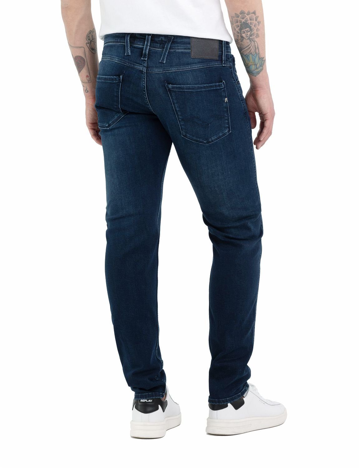 Slim-fit-Jeans Anbass Jeanshose mit Stretch Replay