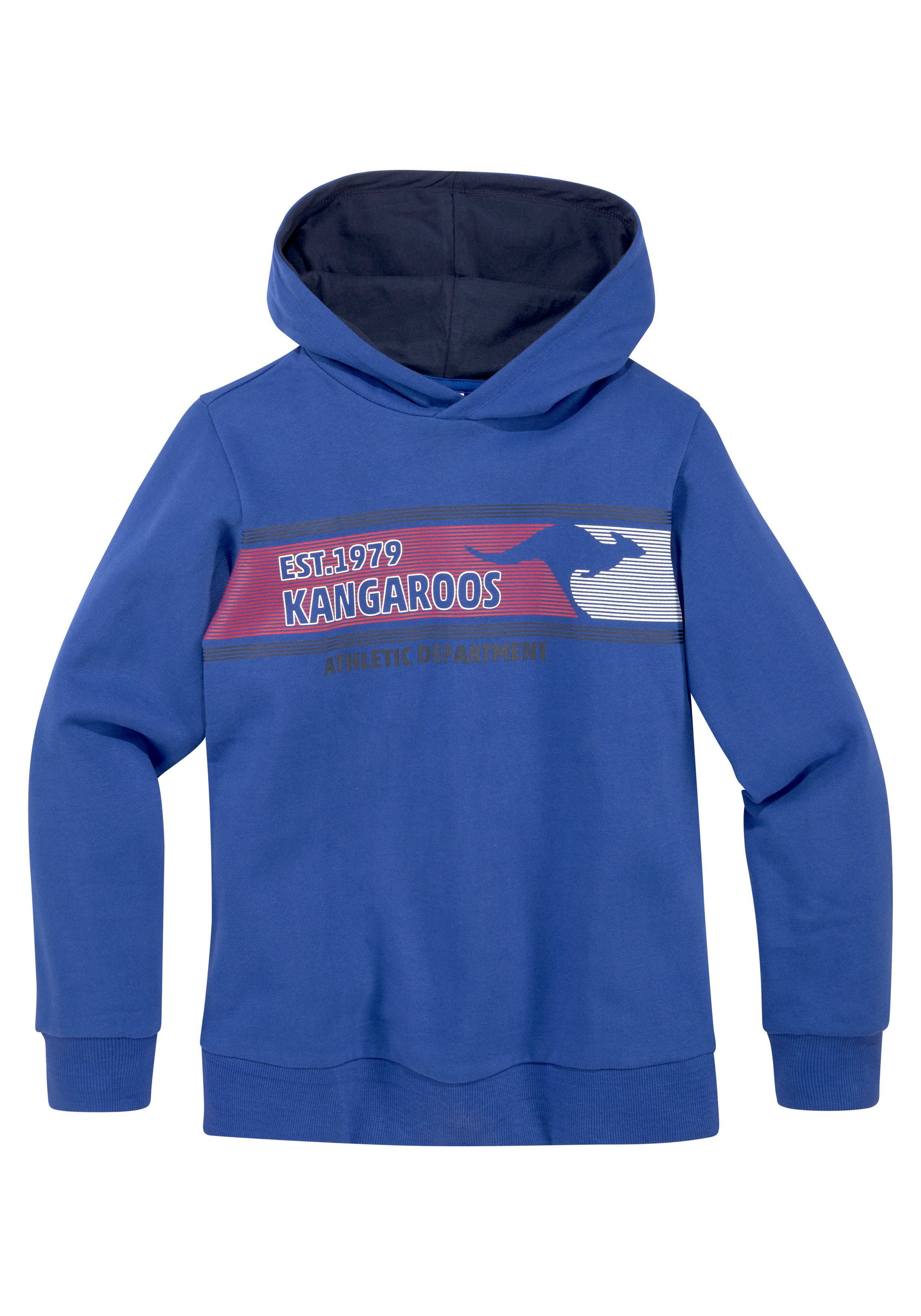 Kapuzensweatshirt KangaROOS Logo-Druck modischem mit