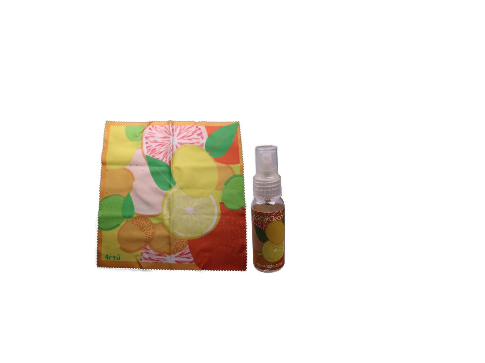 optiker-dietrich.de Reinigungsset für Brillen Set Orange Reinigungsspray (Tuch + Spray Set)