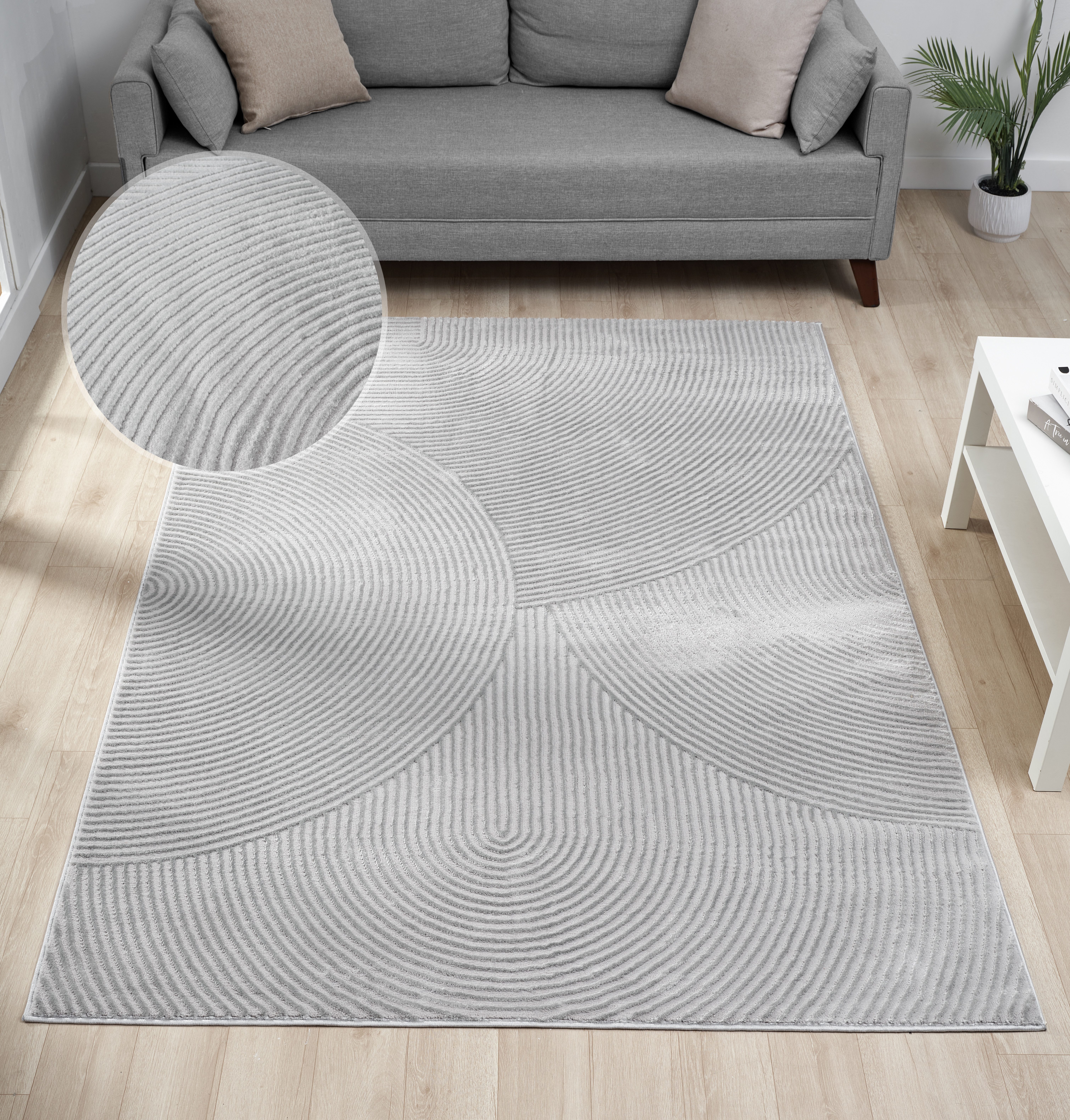 OTTO home Teppich Bentori, Hoch-Tief-Struktur, Scandi, rechteckig, Höhe: 11 mm, Modernes Design mit Boho-Charme, Wohnzimmer, Schlafzimmer