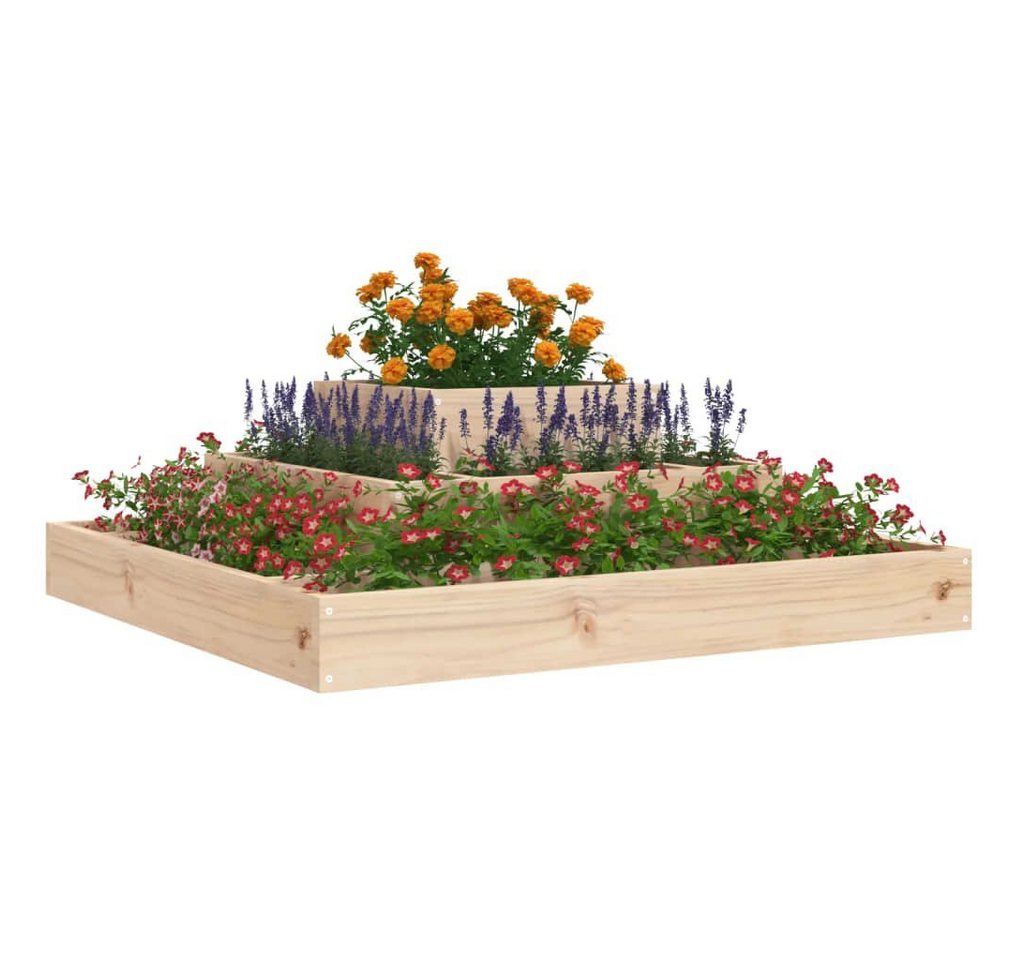 Thumbnail - vidaXL Blumentopf Pflanzkübel 80x80x27 cm Massivholz Kiefer (1 St)