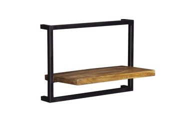 TPFLiving Hängeregal Casper - Regal-Set Wohnzimmer - Wandregal - Bücherregal, Wandregale im angesagten Industrial Style - Gestell Metall schwarz, Produktlinie: Wyoming - Breite: 120 cm, Höhe: 115 cm, Tiefe: 25 cm