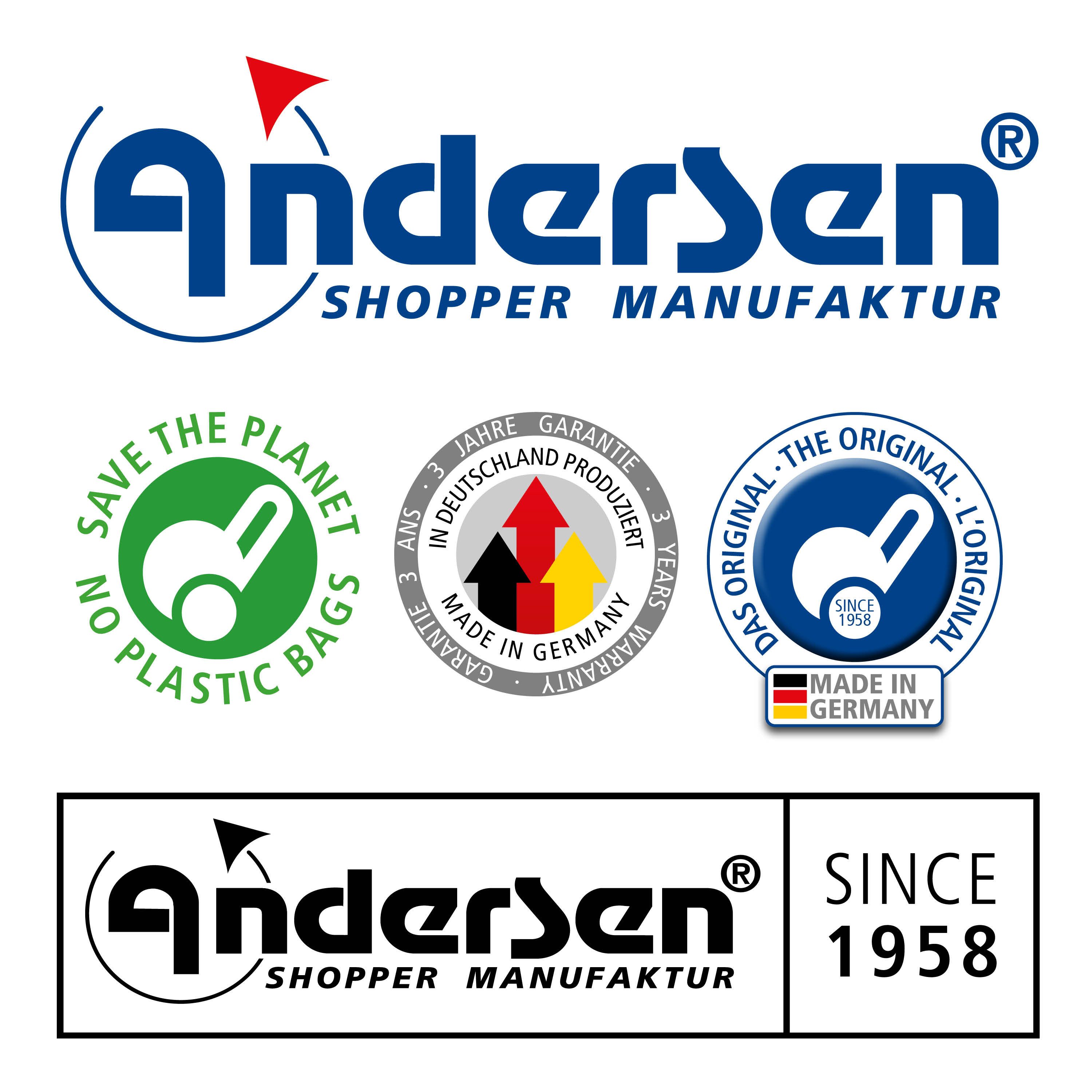 Andersen Einkaufstrolley Tasche Senta 2.0 schwarz, wasserabweisend – Bild 4 von 4