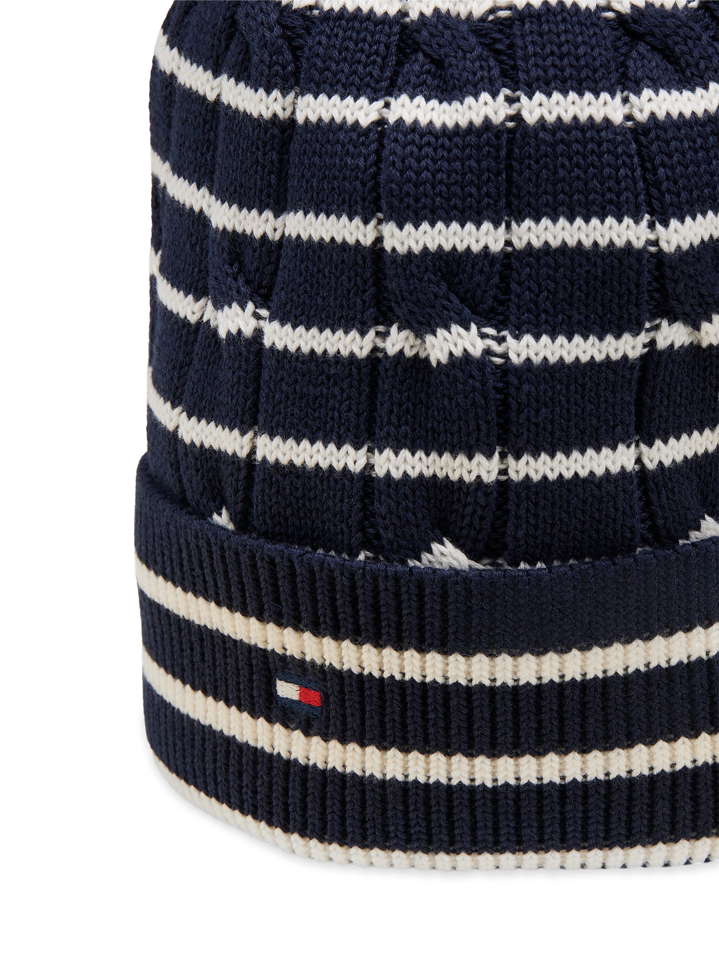 Tommy Hilfiger Beanie ESSENTIAL CABLE BEANIE Regular fit mit Markenlogo