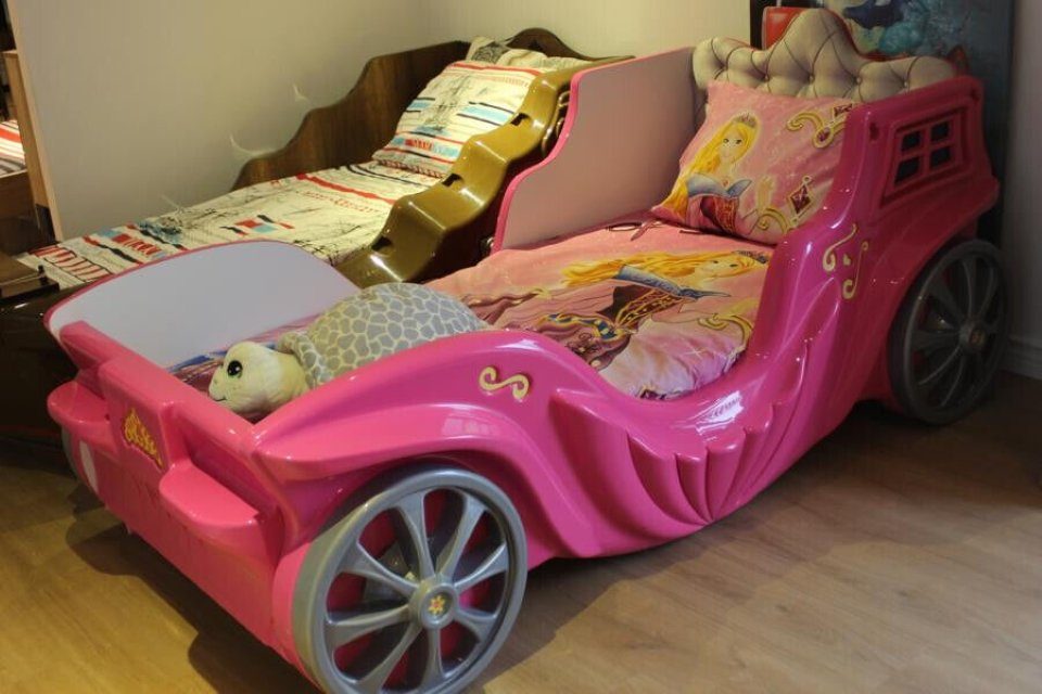 JVmoebel Kinderbett Kinderbett Kinderzimmer Bett Holz Prinzessin Mädchen Bett (1, 1-tlg) | Jugendbetten