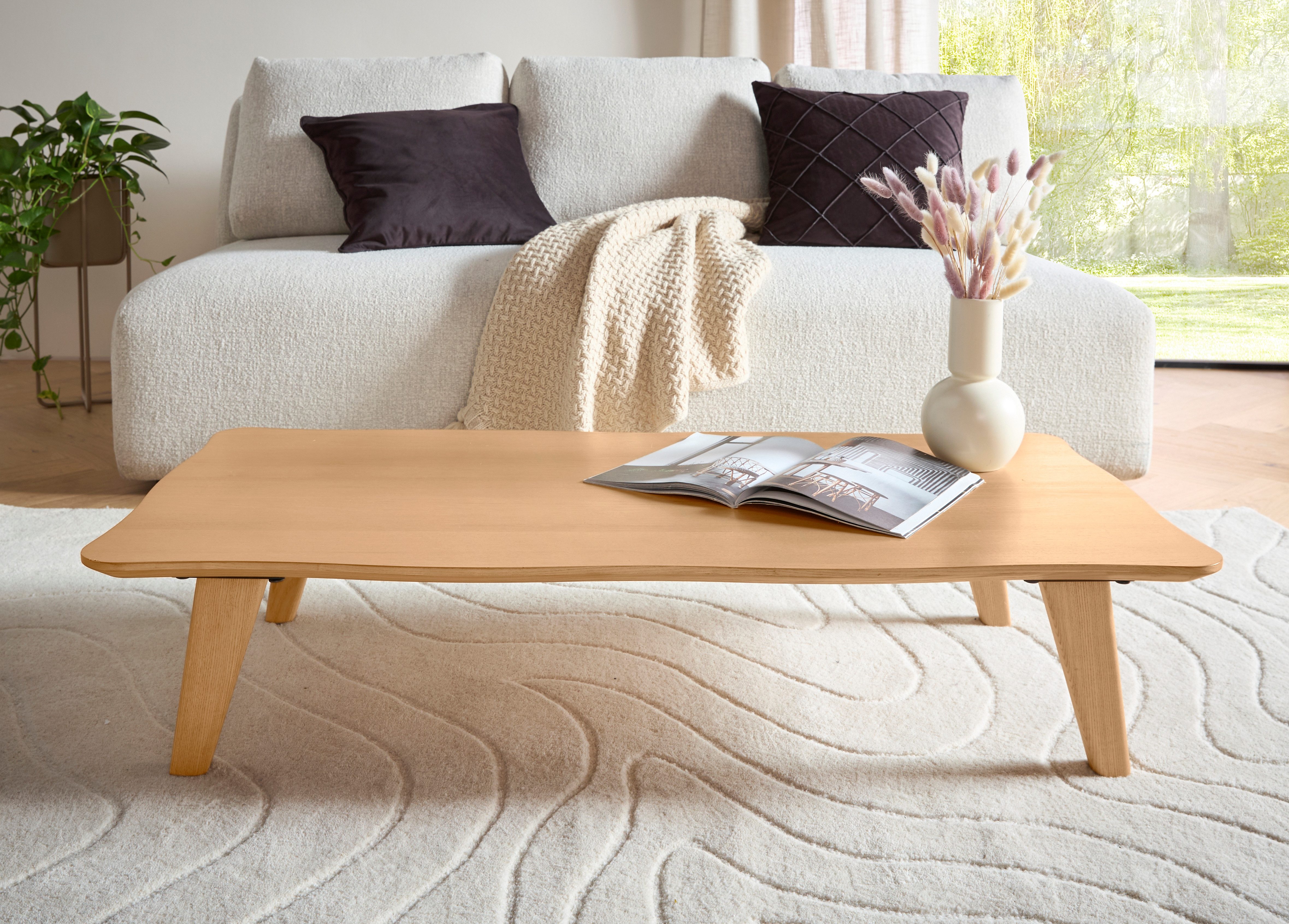 LeGer Home by Lena Gercke Couchtisch Alina, Loungetisch, organische Form mit Schweizer Kante