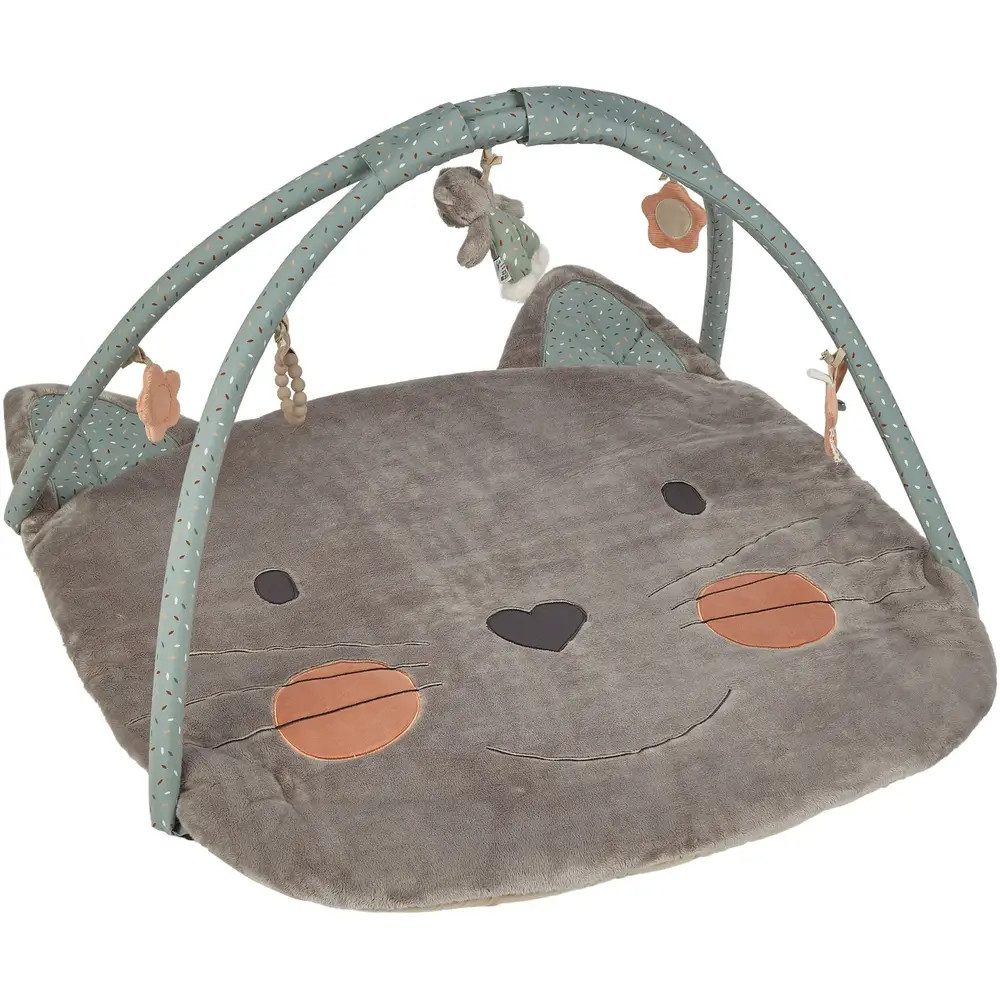 Babydecke Sterntaler Spielbogen Katze Lilly, steingrün, Sterntaler®
