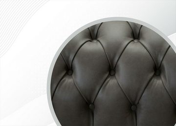 JVmoebel Chesterfield-Sofa Grauer Chesterfield Dreisitzer luxus Couch 3-er Modern Neu, Made in Europe
