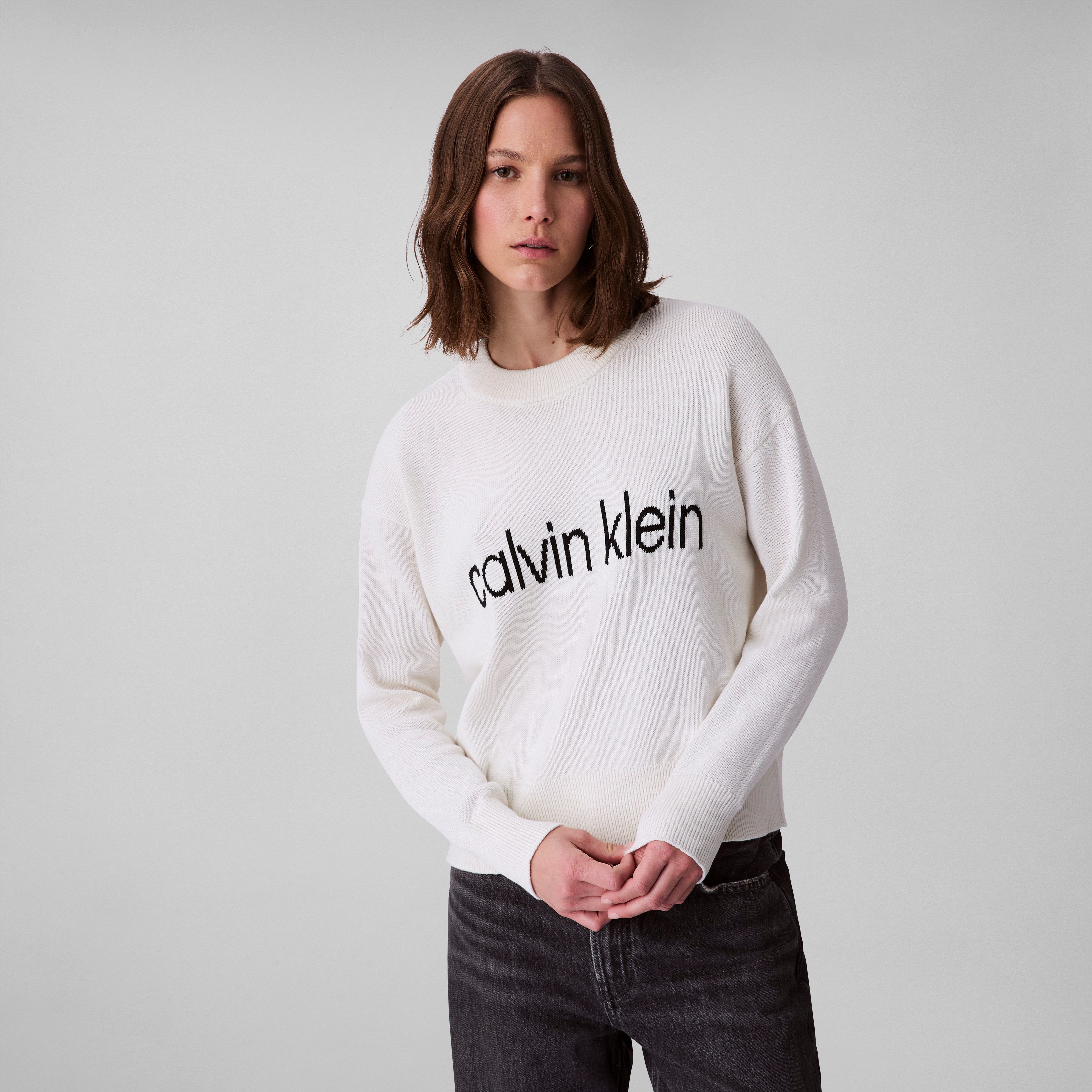 Calvin Klein Jeans Strickpullover Cotton Graphic Pullover Mit Rundhalsaussc günstig online kaufen