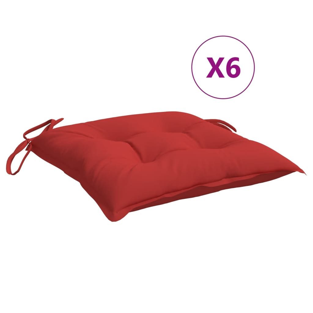 vidaXL Sitzauflage Palettenkissen 6 Stk. Rot günstig online kaufen