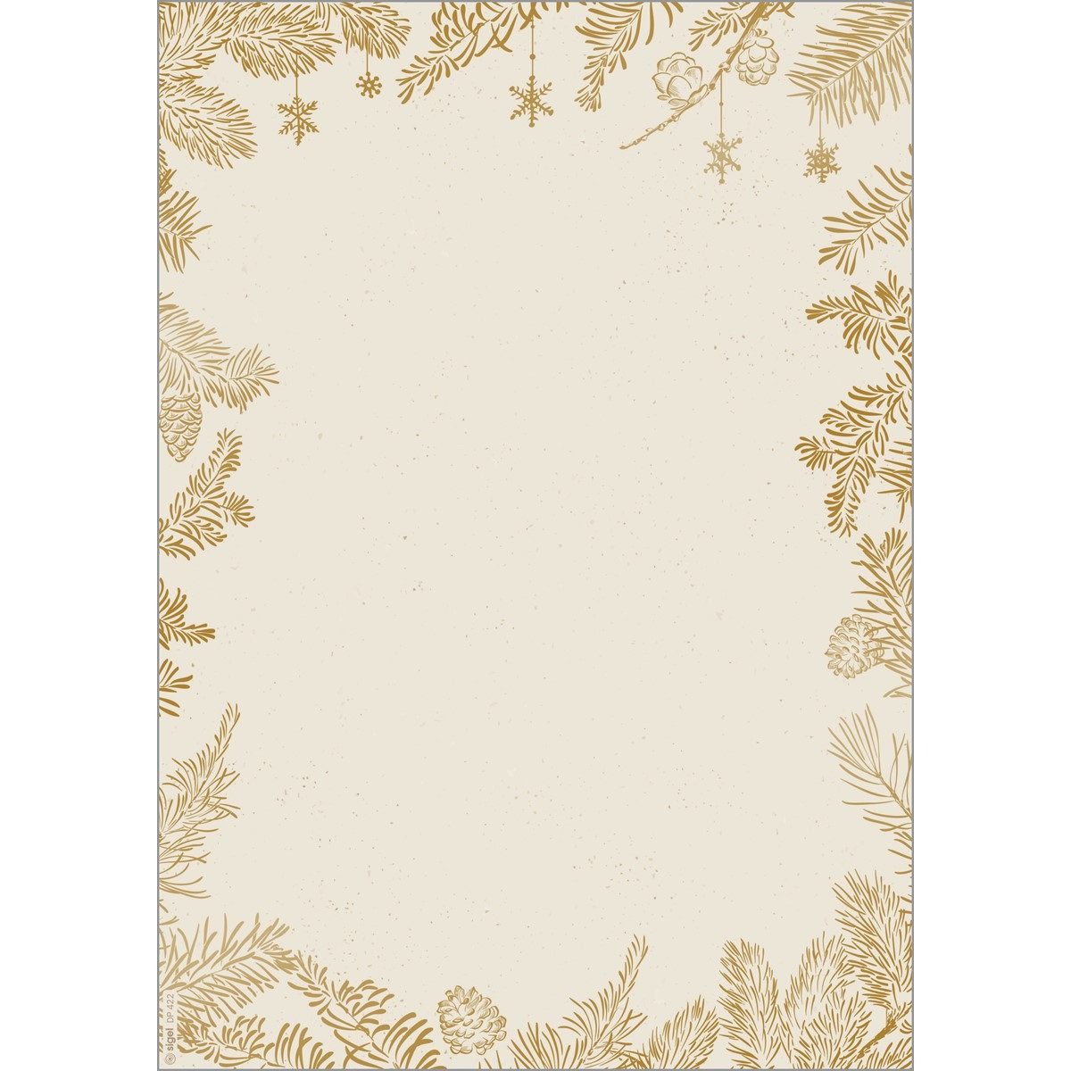 Sigel Briefpapier SIGEL Weihnachtsbriefpapier Golden Christmas Motiv
