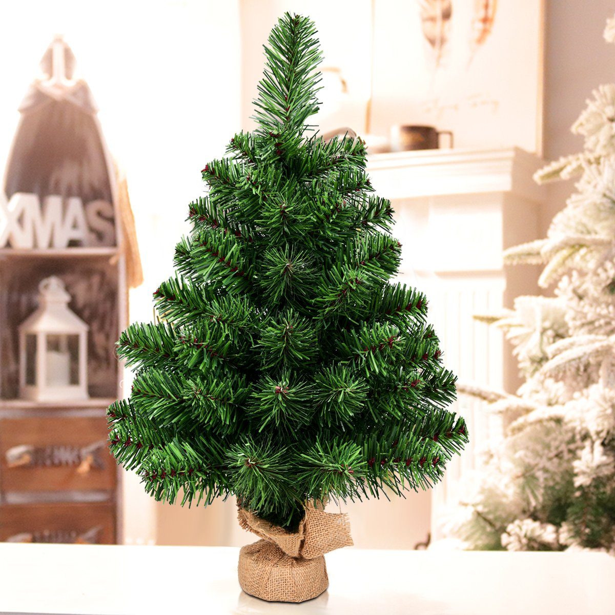 COSTWAY Künstlicher Weihnachtsbaum »Tisch Tannenbaum, Christbaum«, 60cm,  mit Zementbasis, PVC Nadeln online kaufen | OTTO