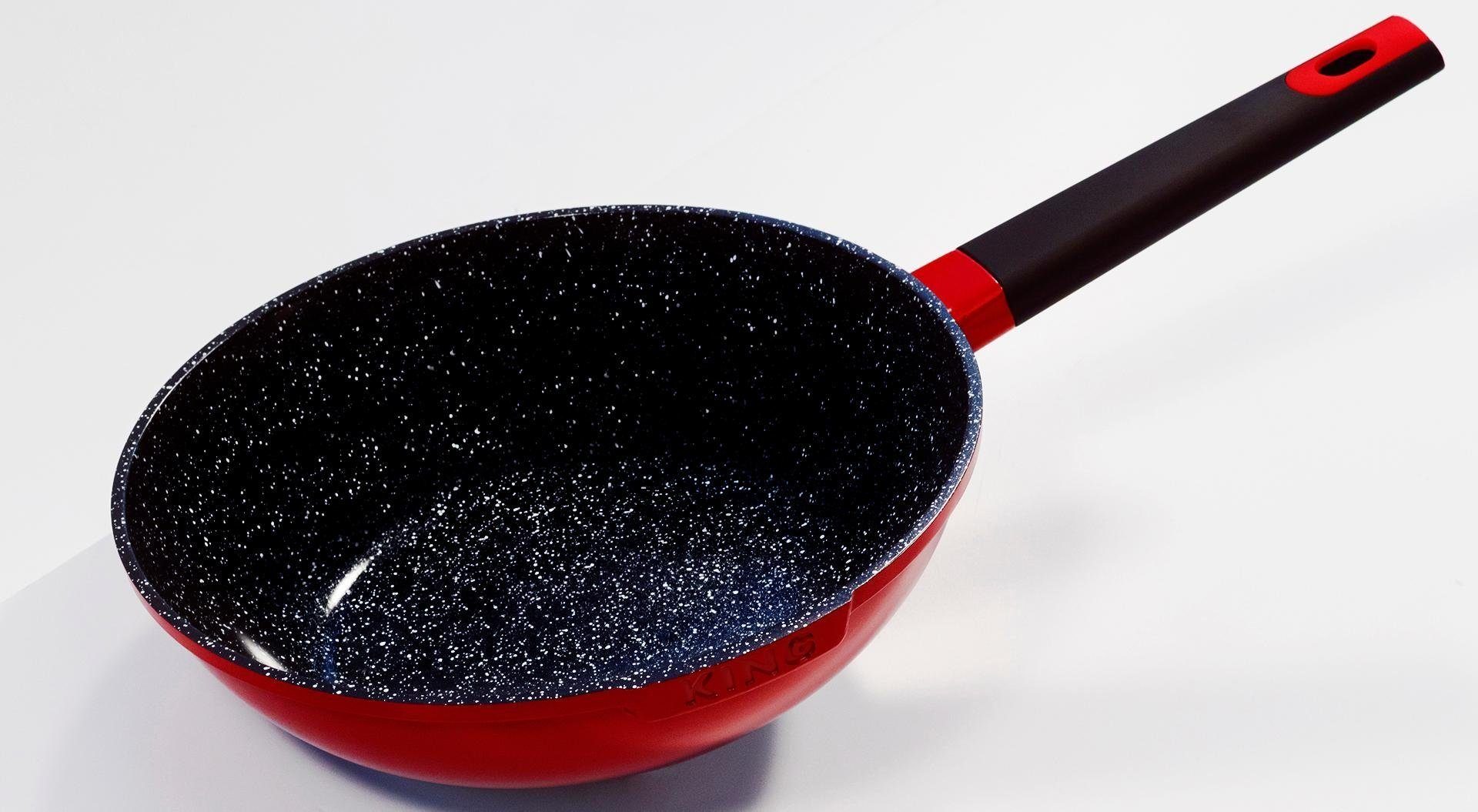 KING Wok Shine Red, Aluminiumguss (1-tlg), Ø 28 cm, Induktion