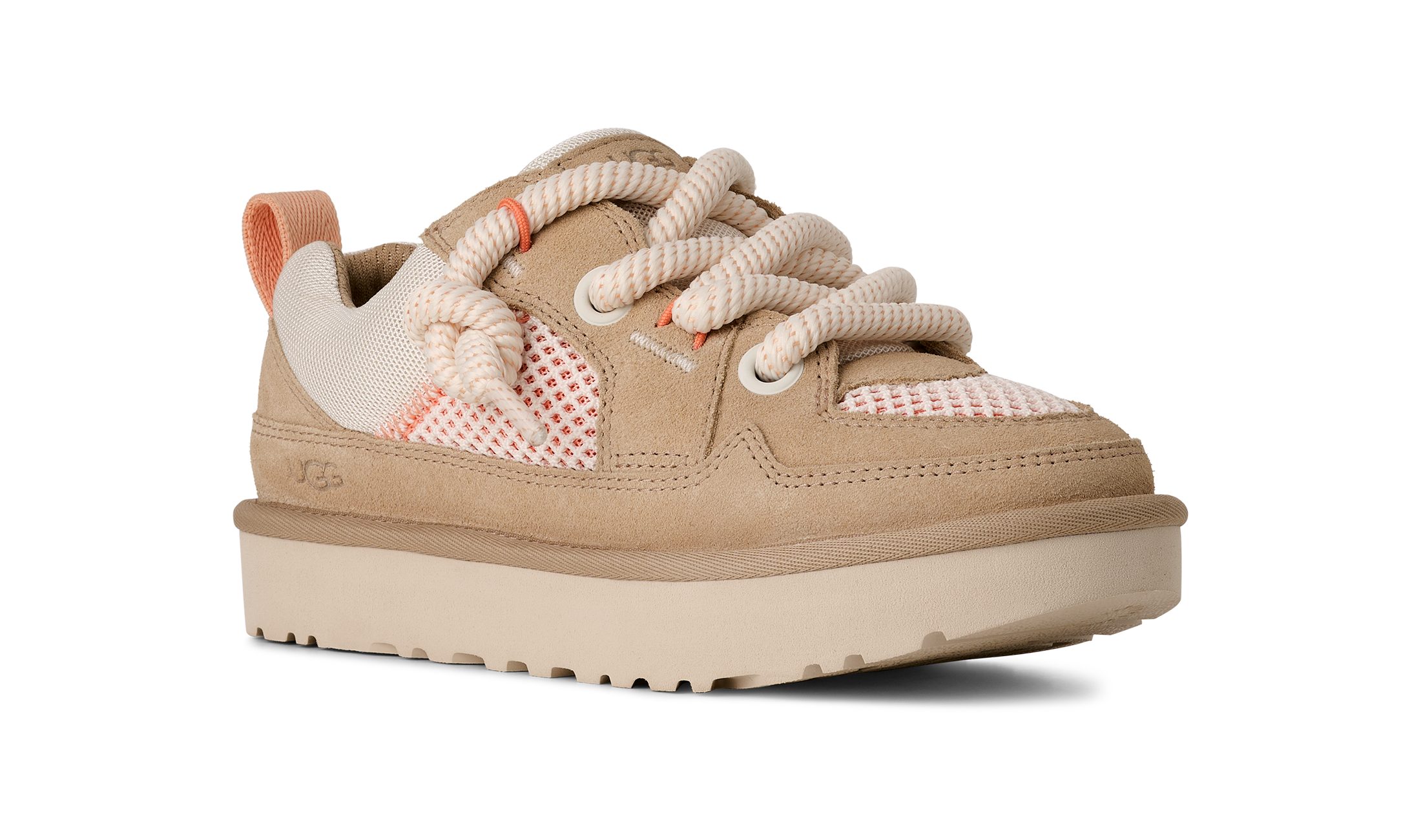 UGG LO LOWMEL MESH Plateausneaker Schnürschuh, Halbschuh, Low Profile mit Kontrastbesätzen