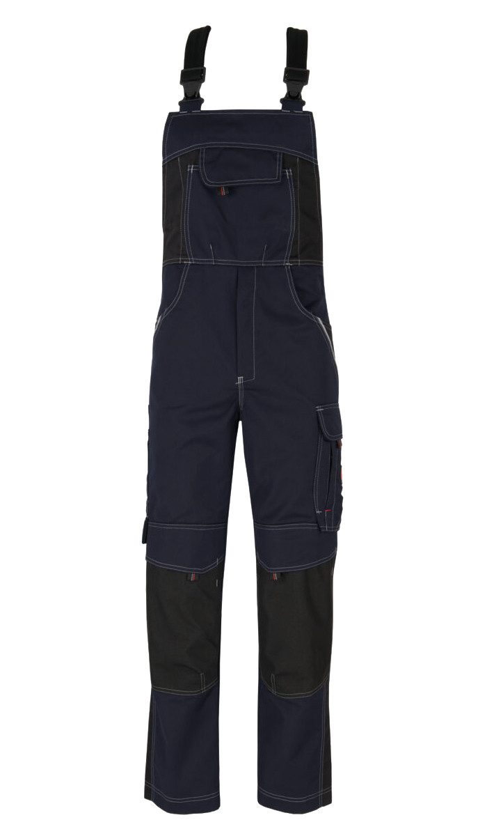 Latzhose beb HANDWERK Herren Latzhose INFLAME Polyestermix Blau/Schwarz