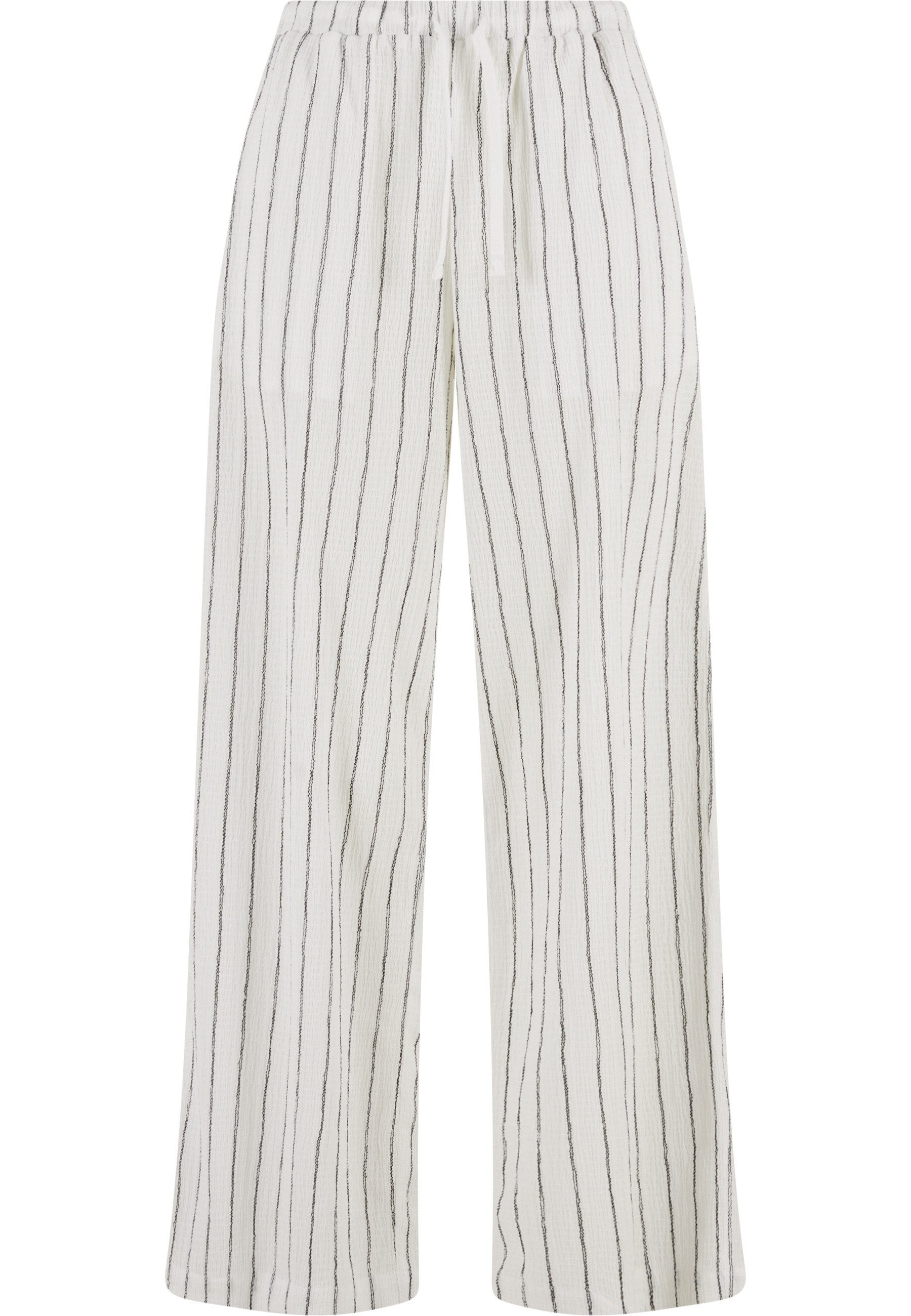 Stoffhose Urban Classics Ladies Structured Striped Relaxed Fit Pants