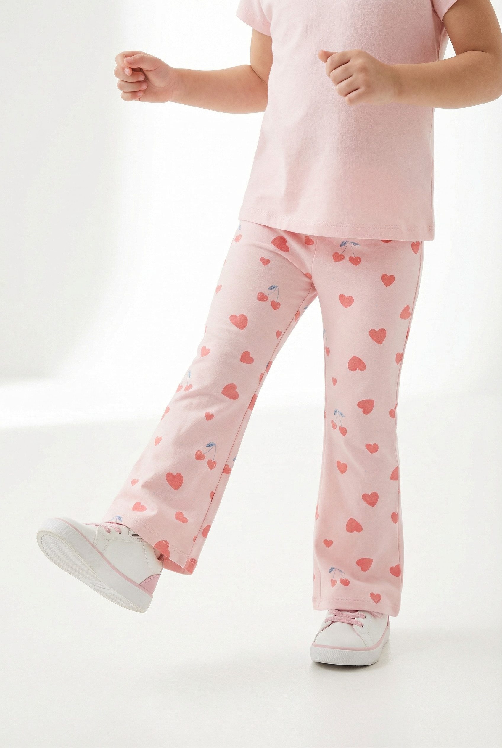 STACCATO Leggings (2-tlg) 2er Pack, mit Herzchen-Allover-Print, ausgestellt