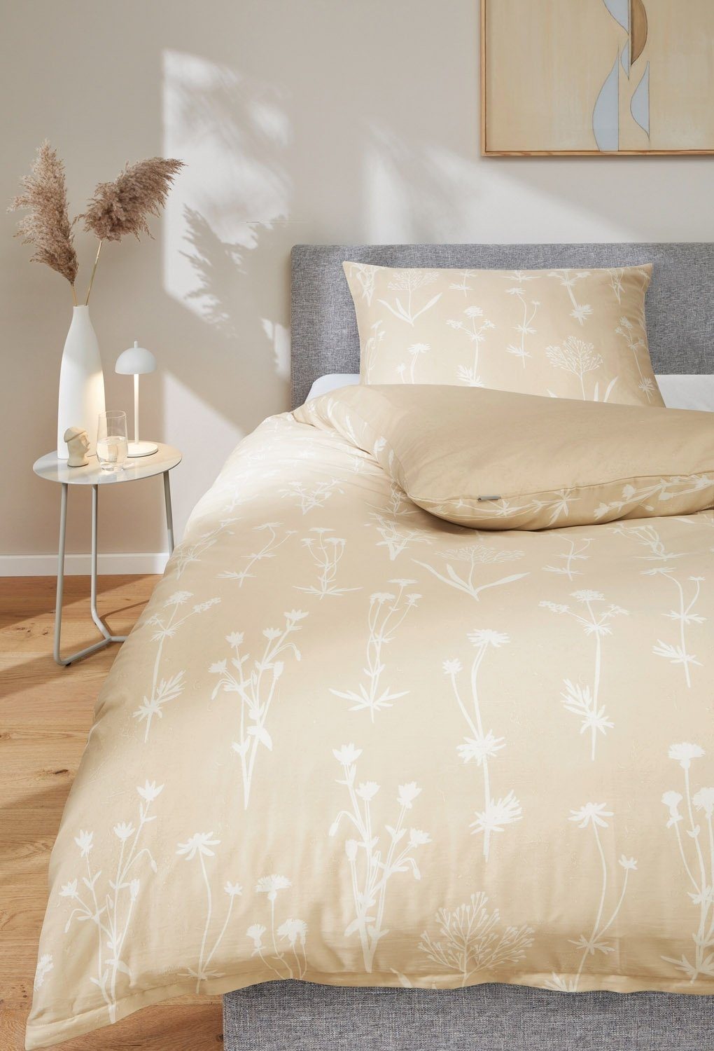 Stöckel & Grimmler Bettwäsche FLORAL, Creme, günstig online kaufen