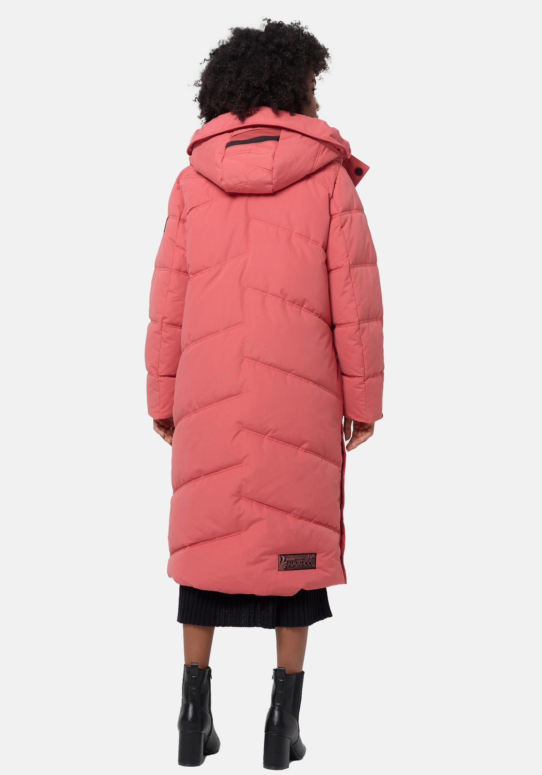 Navahoo Steppmantel Kuschelmausi Moderner Damen Wintermantel mit großer Kapuze