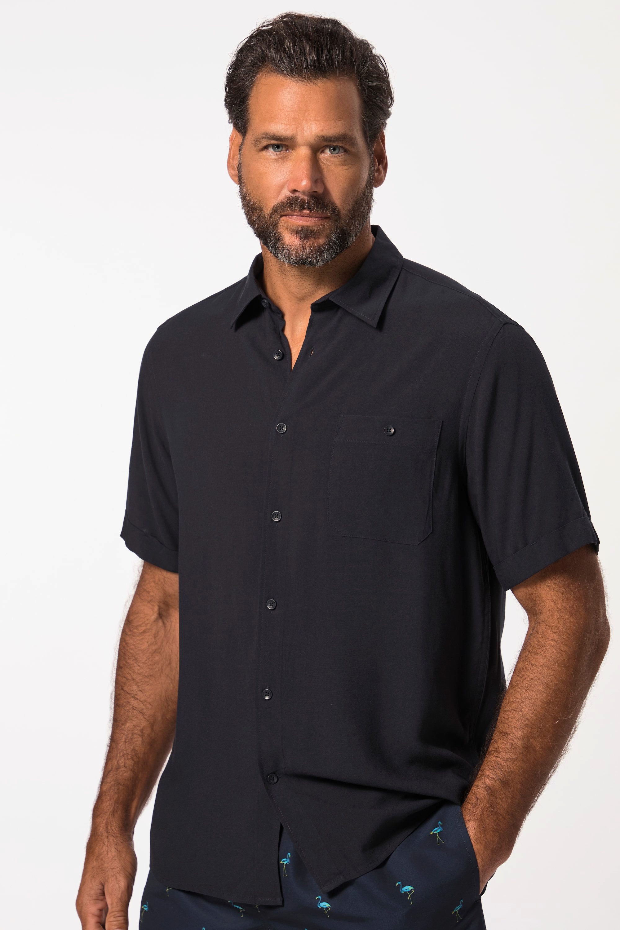 JP1880 Kurzarmhemd Hemd Halbarm Kentkragen Cuba-Fit günstig online kaufen